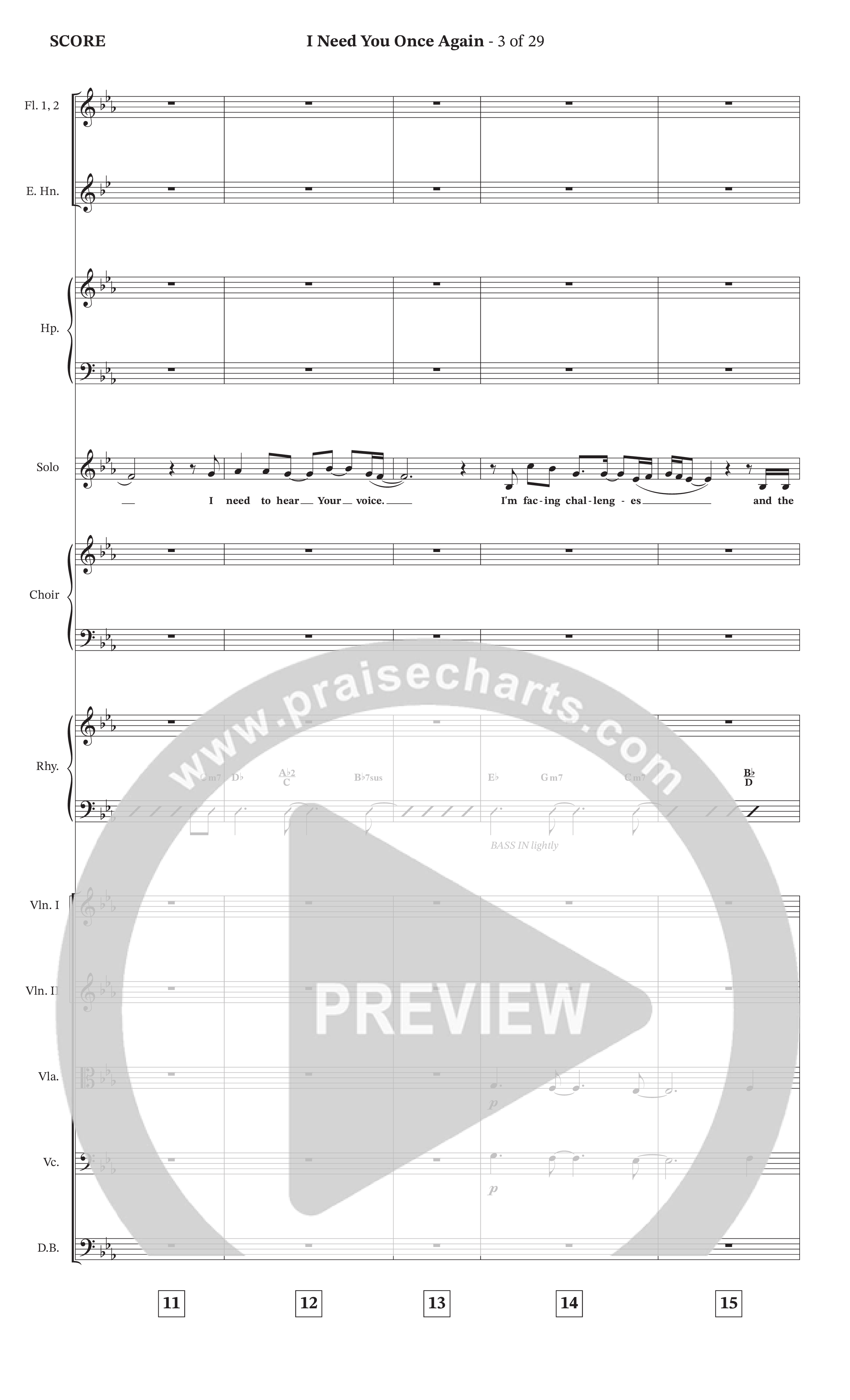 I Need You Once Again (Choral Anthem SATB) Conductor's Score (The Brooklyn Tabernacle Choir / Arr. Oliver Wells / Orch. Lari Goss)
