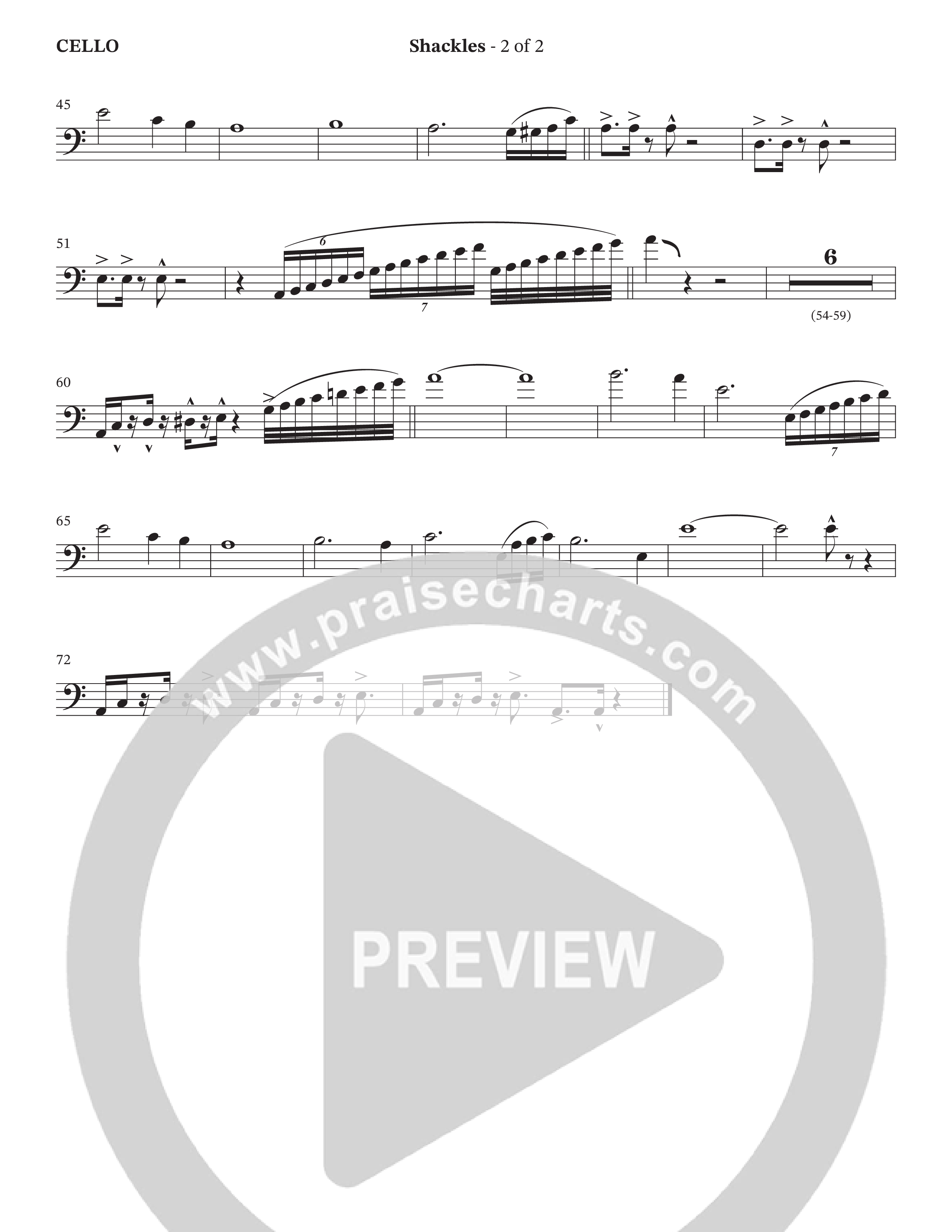 Shackles (Choral Anthem SATB) Cello (TaRanda Greene / Arr. Bradley Knight)