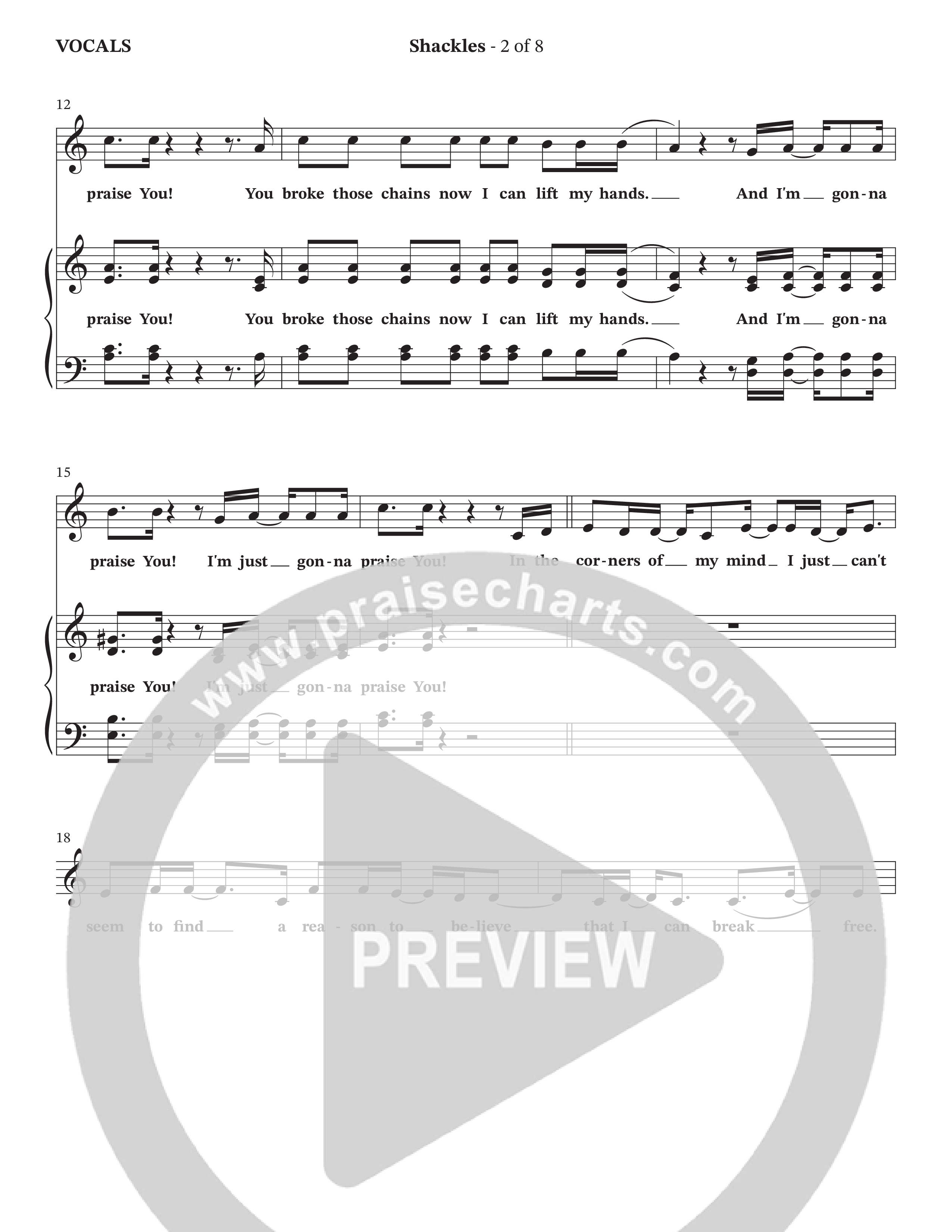 Shackles (Choral Anthem SATB) Choir Sheet (TaRanda Greene / Arr. Bradley Knight)