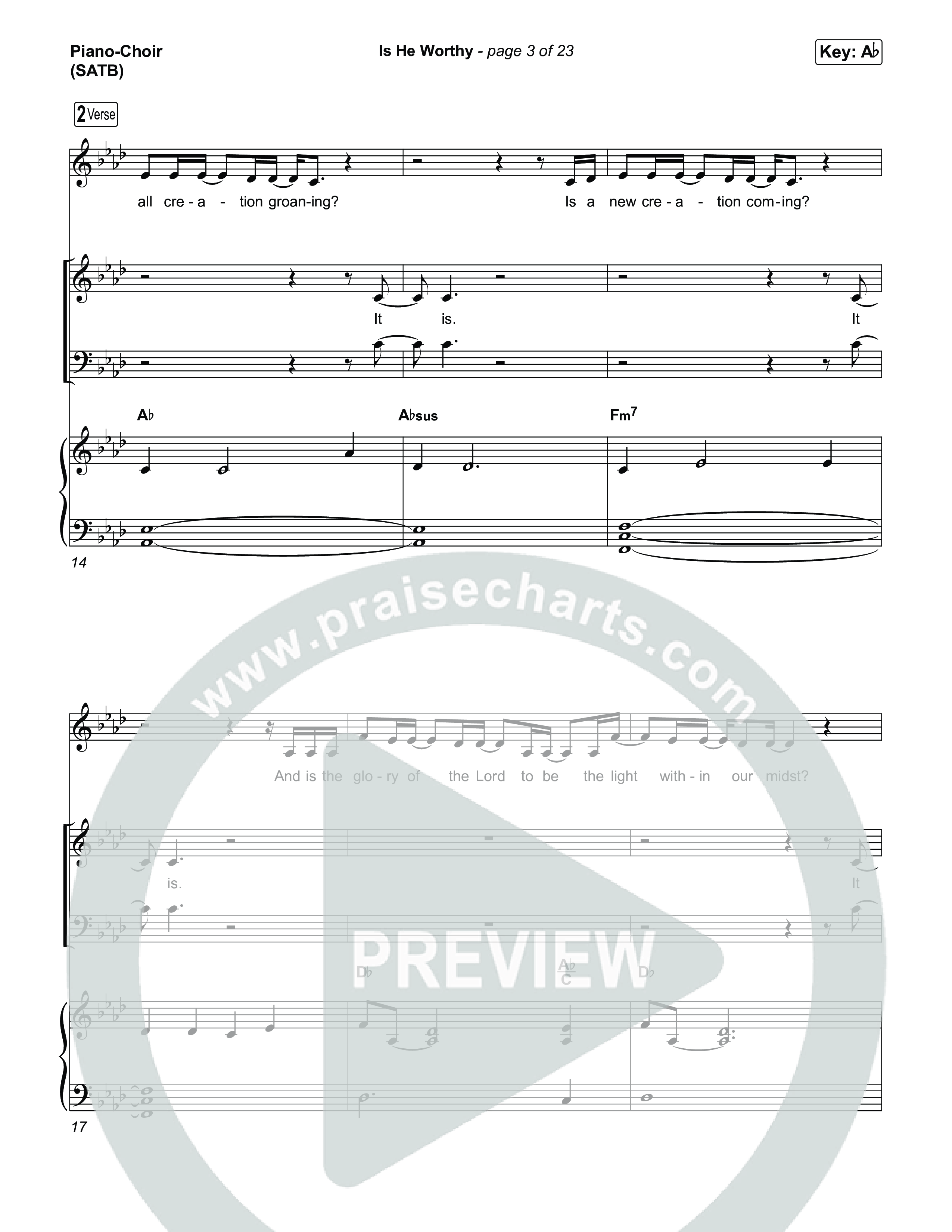 Is He Worthy Piano/Vocal Pack (Jesus Image)