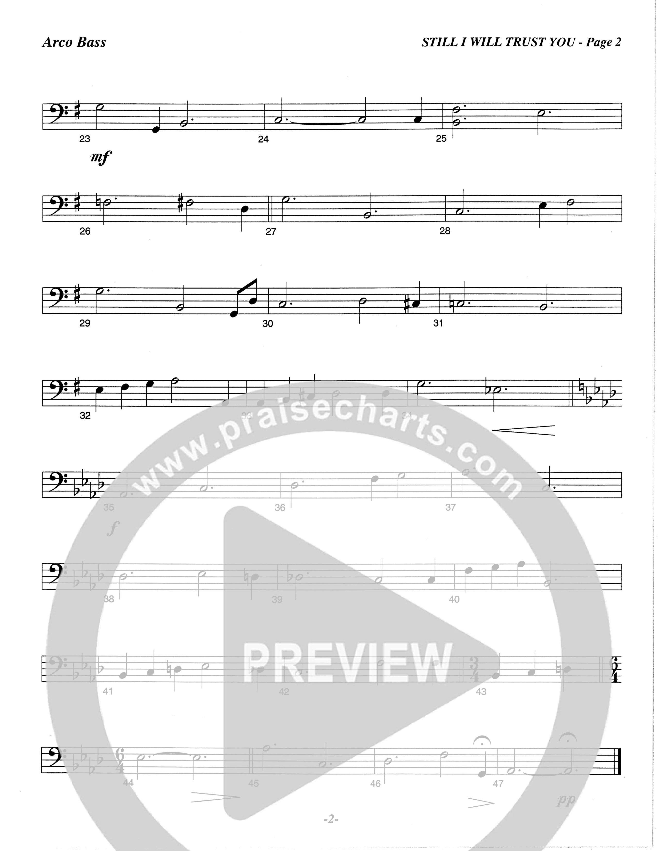 Still I Will Trust You (Choral Anthem SATB) String Bass (The Brooklyn Tabernacle Choir / Arr. Carol Cymbala)
