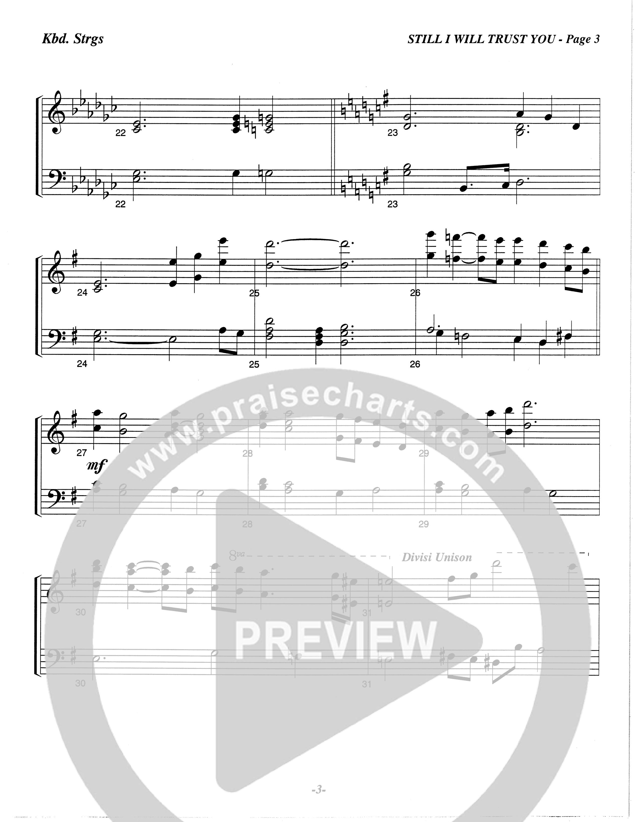 Still I Will Trust You (Choral Anthem SATB) String Reduction (The Brooklyn Tabernacle Choir / Arr. Carol Cymbala)