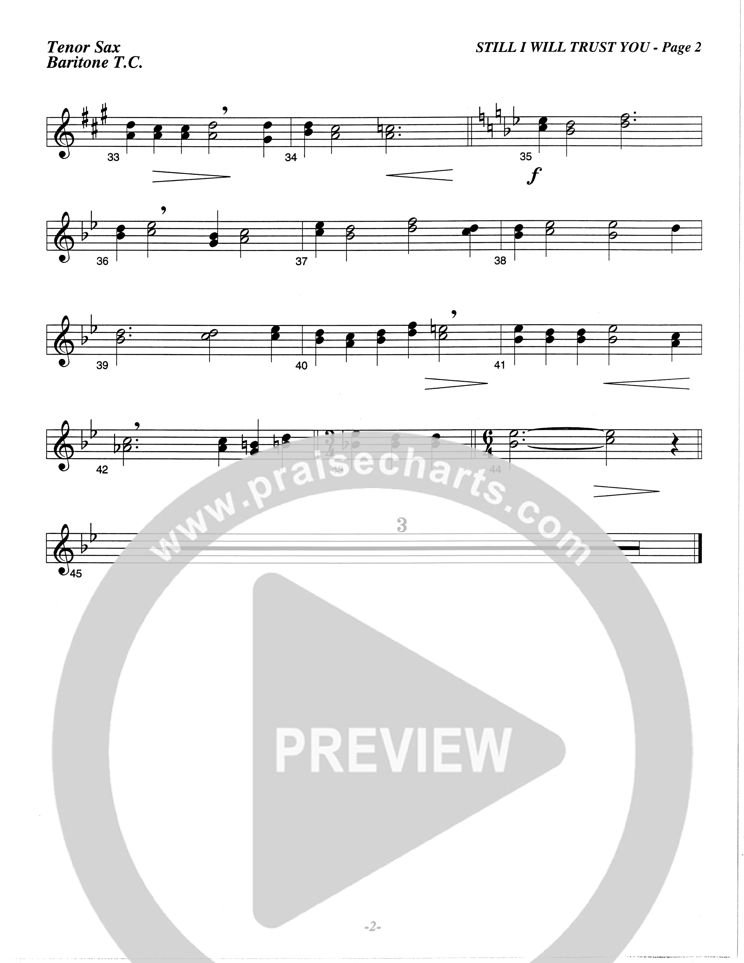 Still I Will Trust You (Choral Anthem SATB) Tenor Sax/Baritone T.C. (The Brooklyn Tabernacle Choir / Arr. Carol Cymbala)