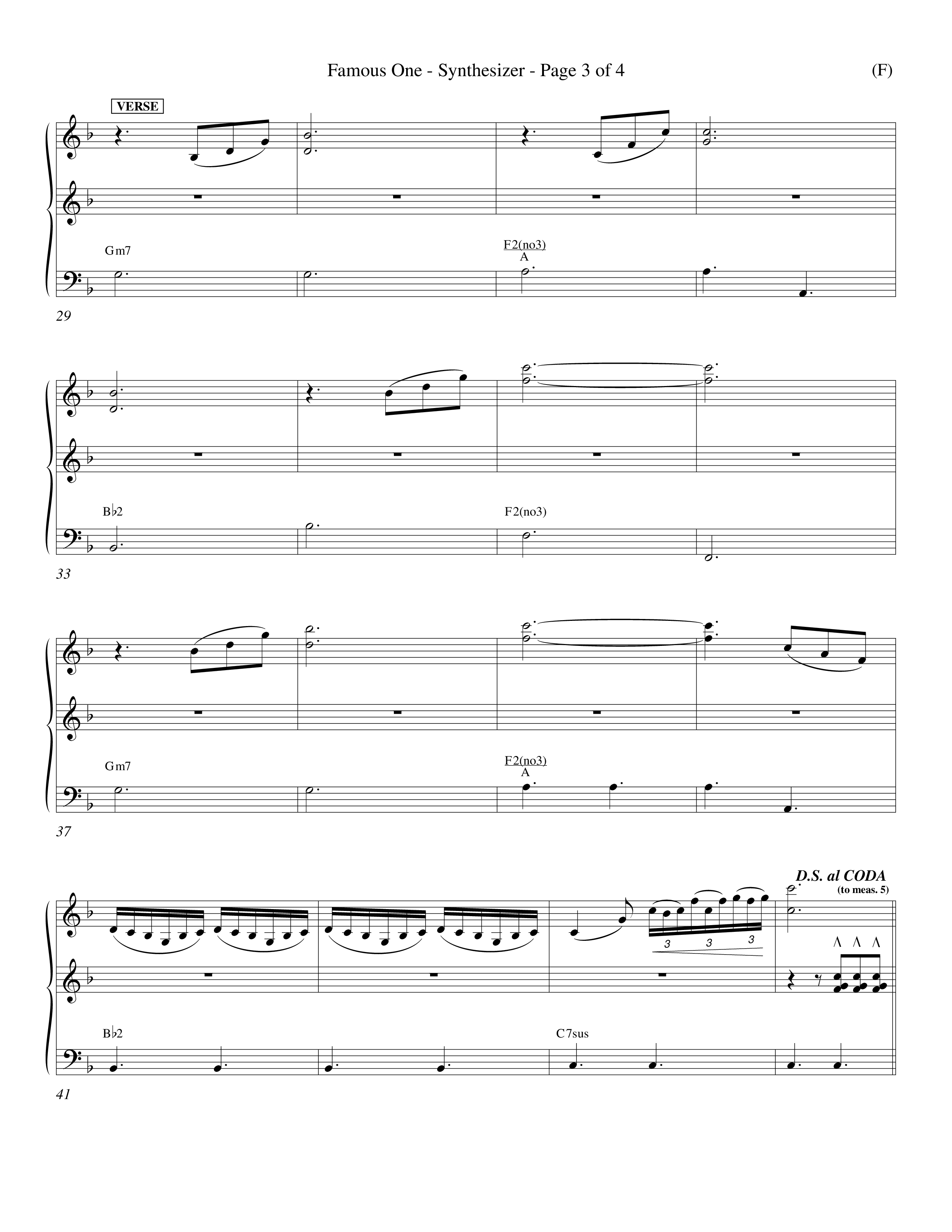 Famous One (Choral Anthem SATB) Synth (Word Music Choral / Orch. Keith Christopher)