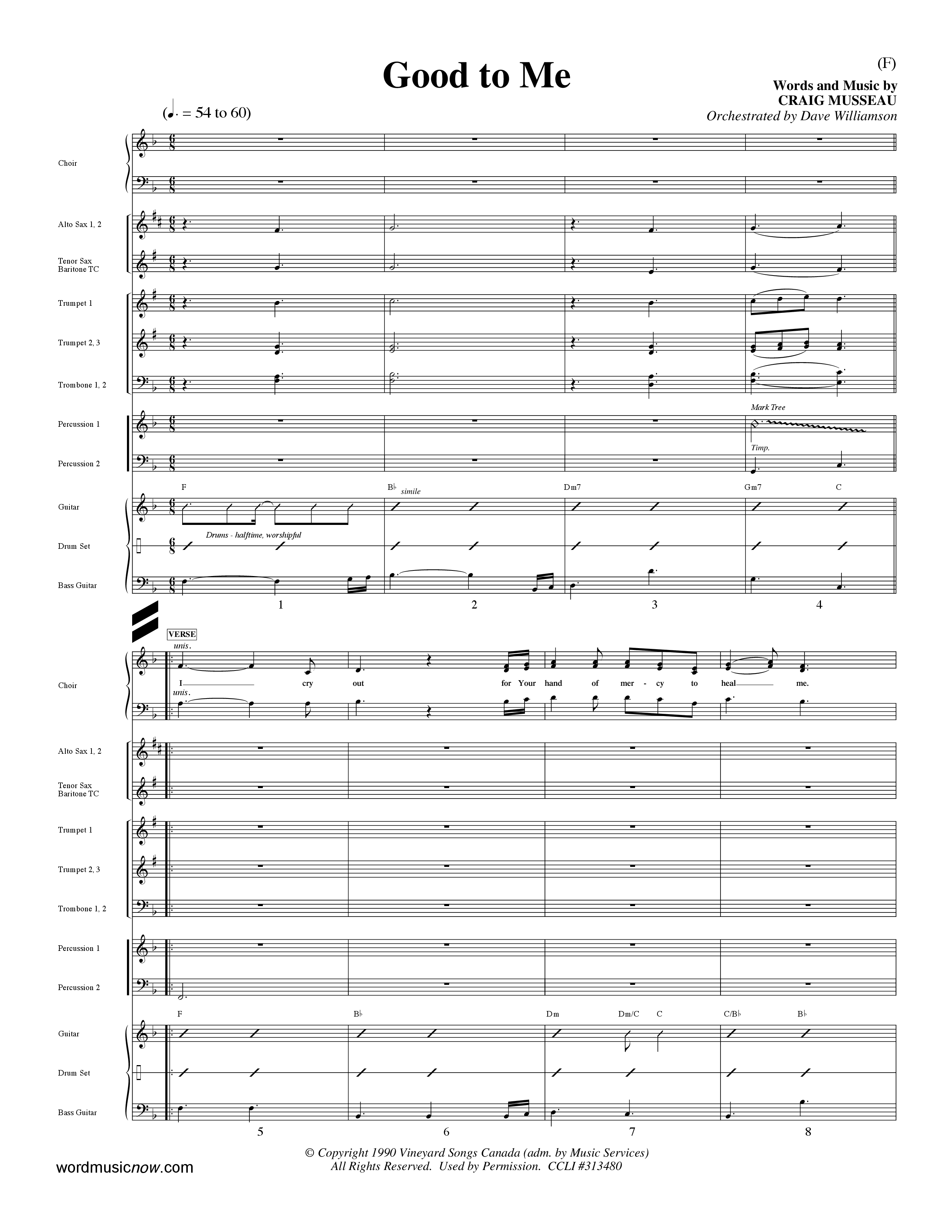 Good To Me (Choral Anthem SATB) Conductor's Score (Word Music Choral / Arr. Dave Williamson / d)