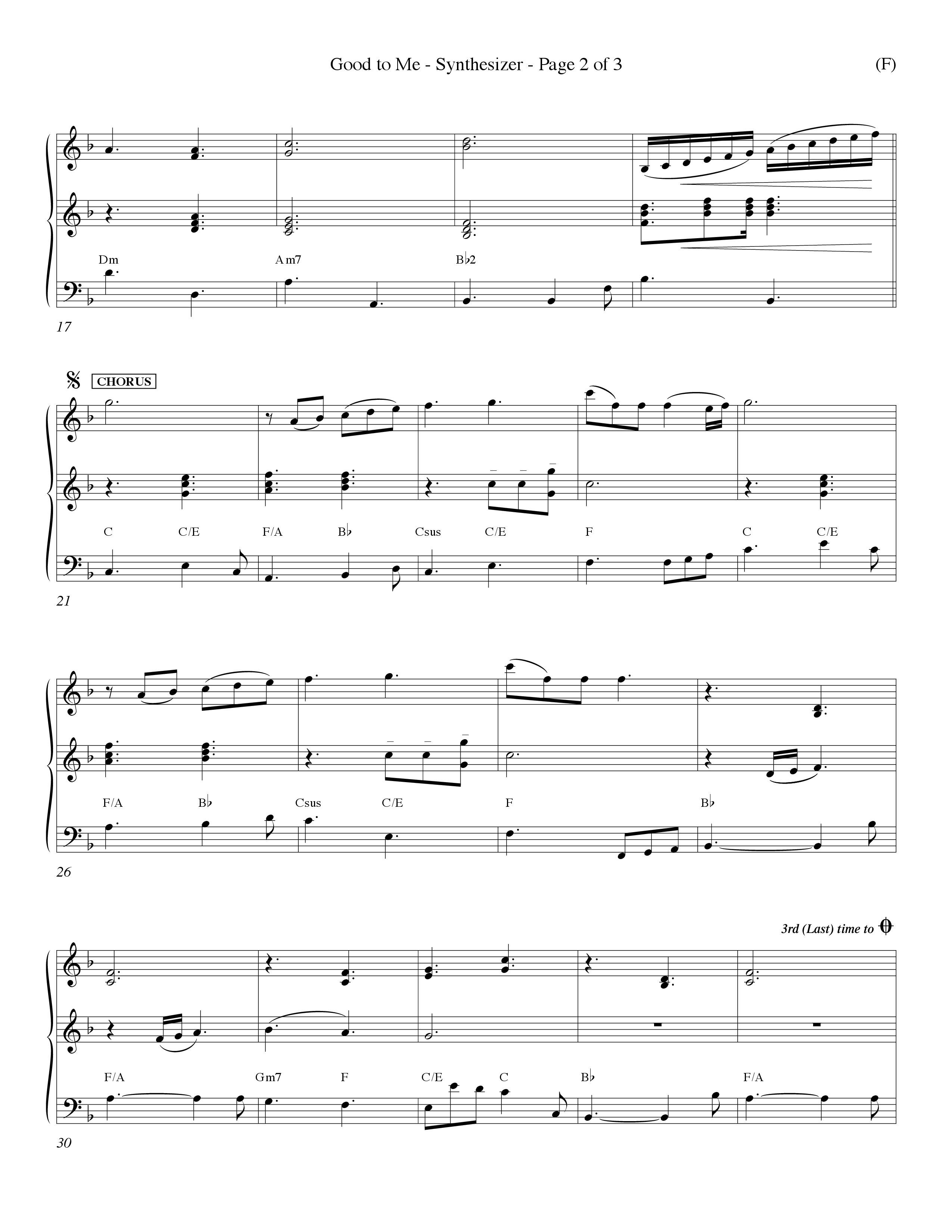 Good To Me (Choral Anthem SATB) Synth (Word Music Choral / Arr. Dave Williamson / d)