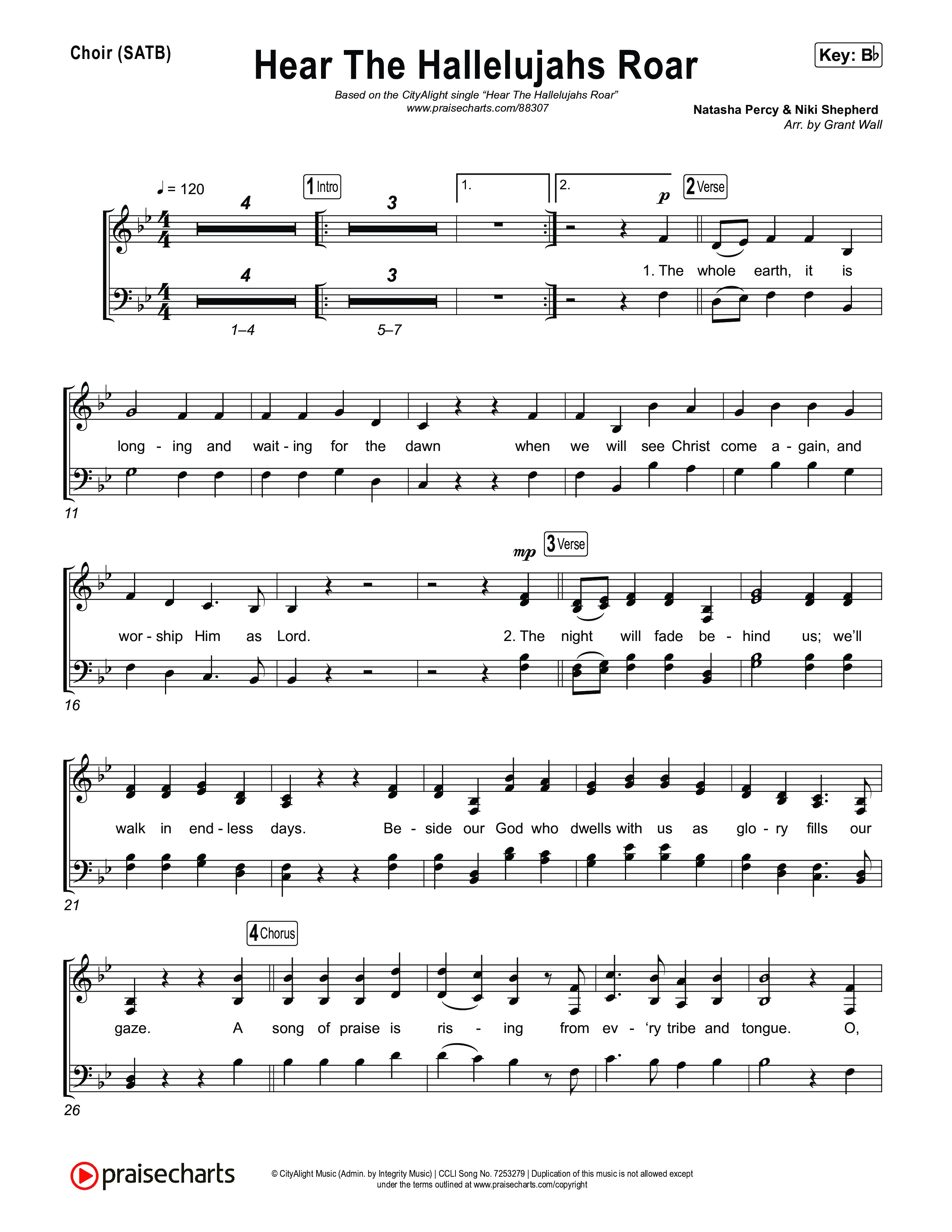 Hear The Hallelujahs Roar Choir Sheet (SATB) (CityAlight)