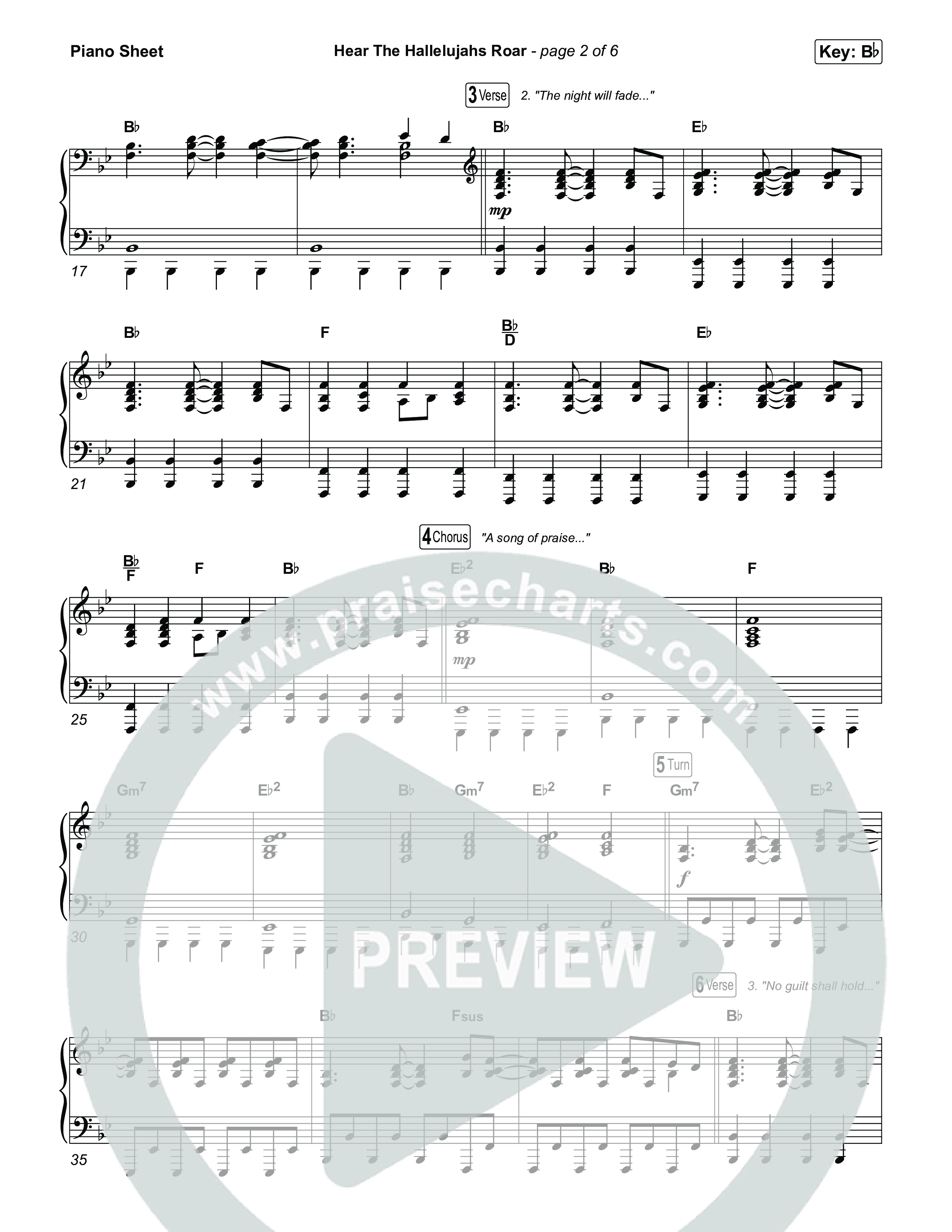 Hear The Hallelujahs Roar Piano Sheet (CityAlight)