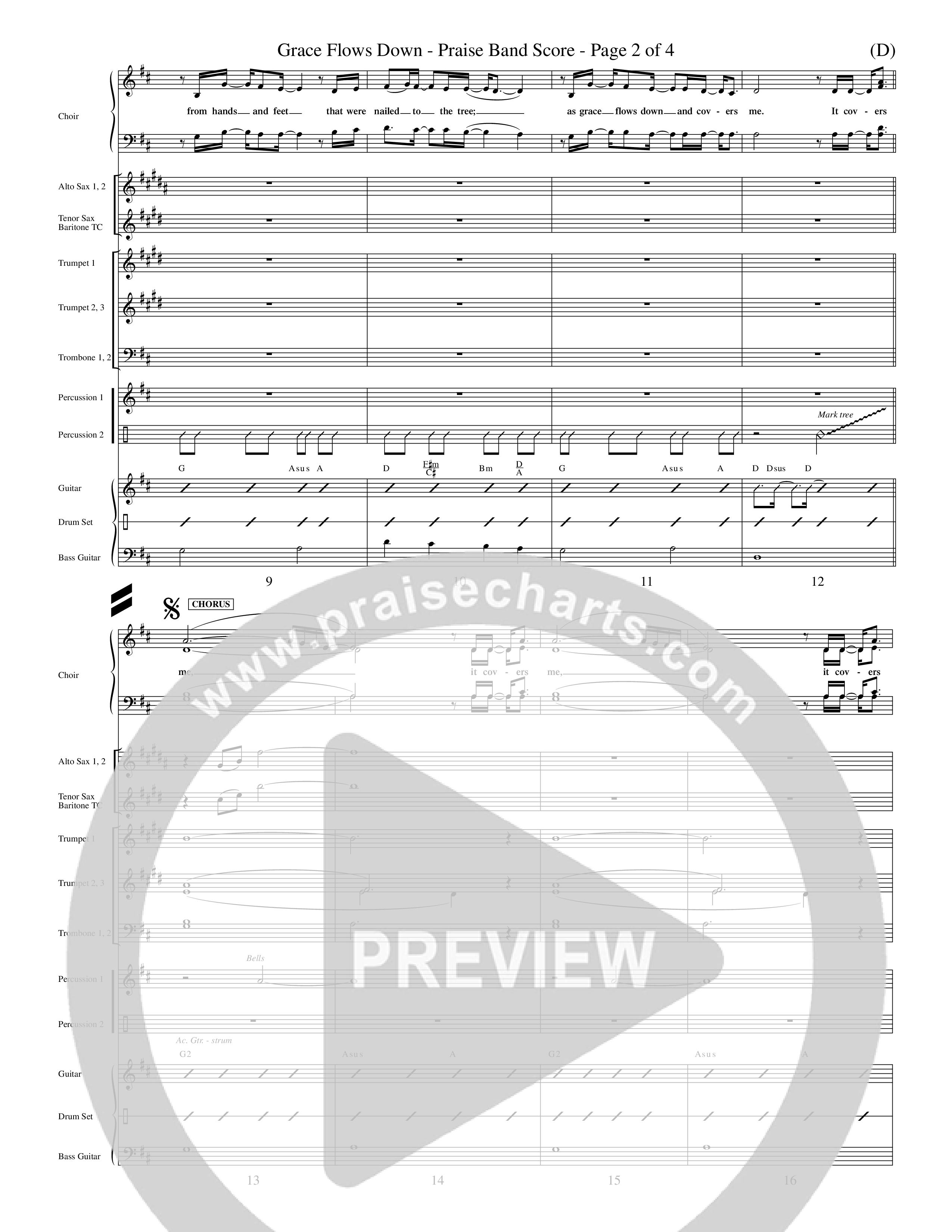 Grace Flows Down (Choral Anthem SATB) Conductor's Score (Word Music Choral)