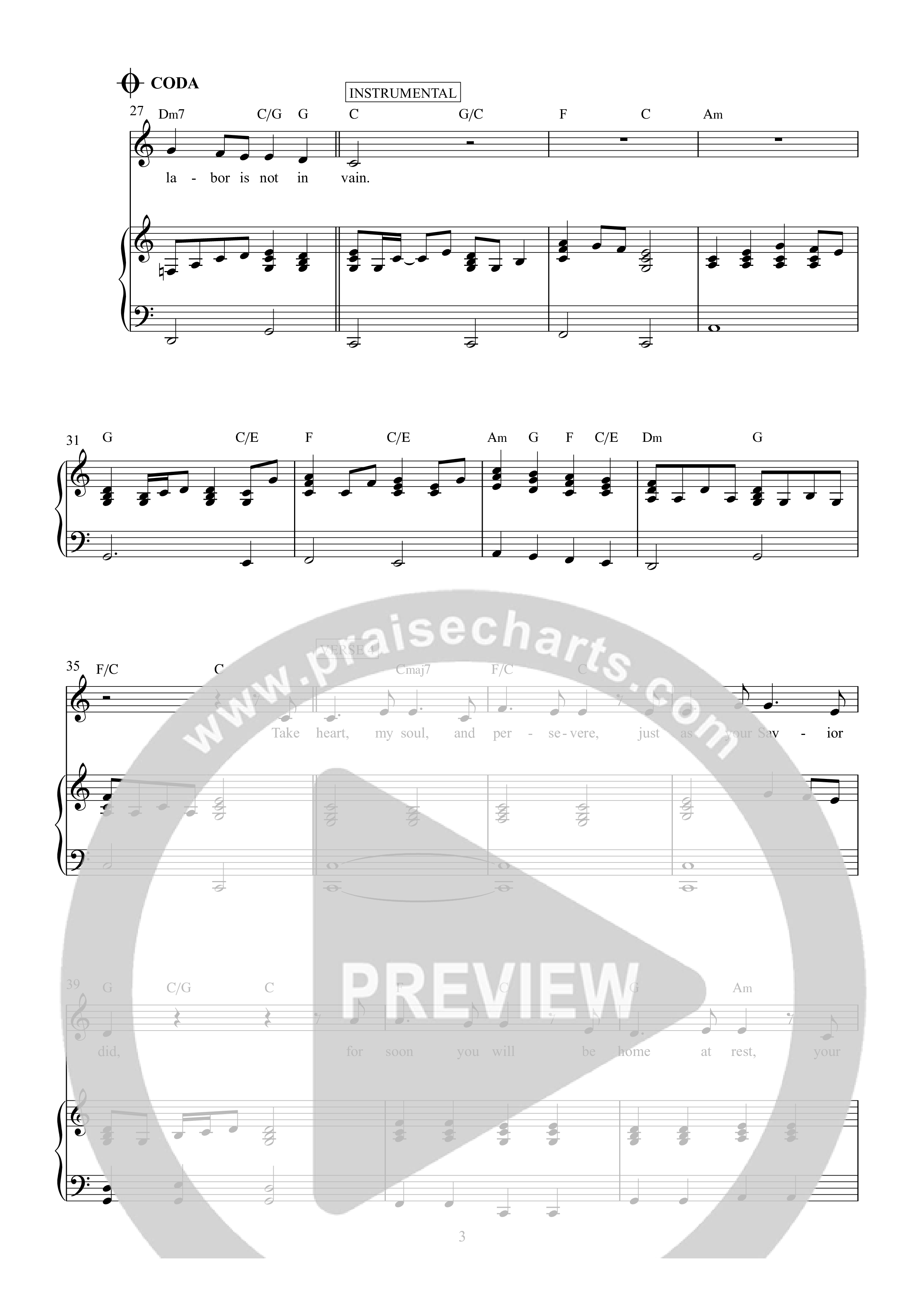 My Labour Is Not In Vain Piano/Melody (CityAlight)