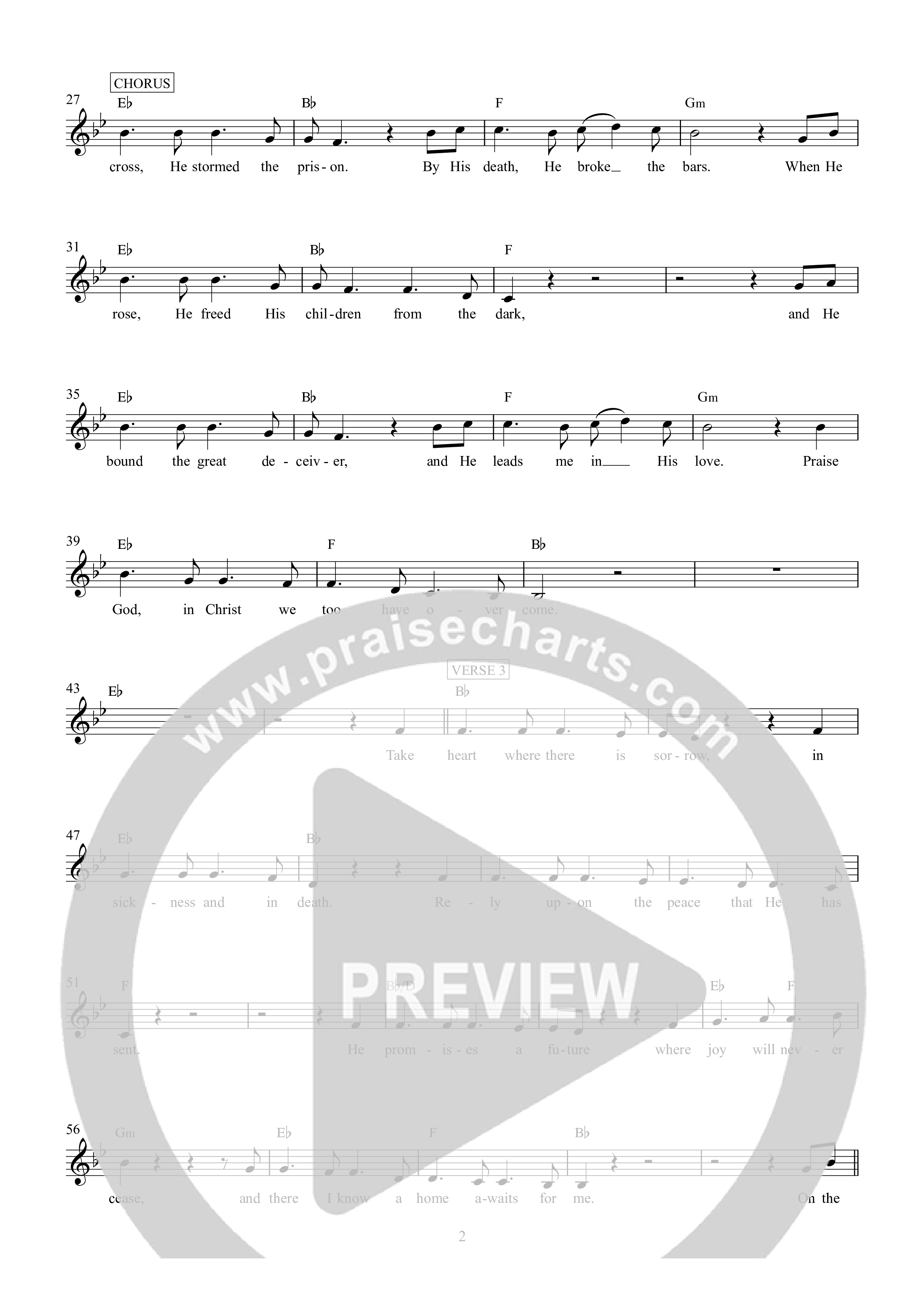 We Too Have Overcome Lead Sheet Melody (CityAlight)