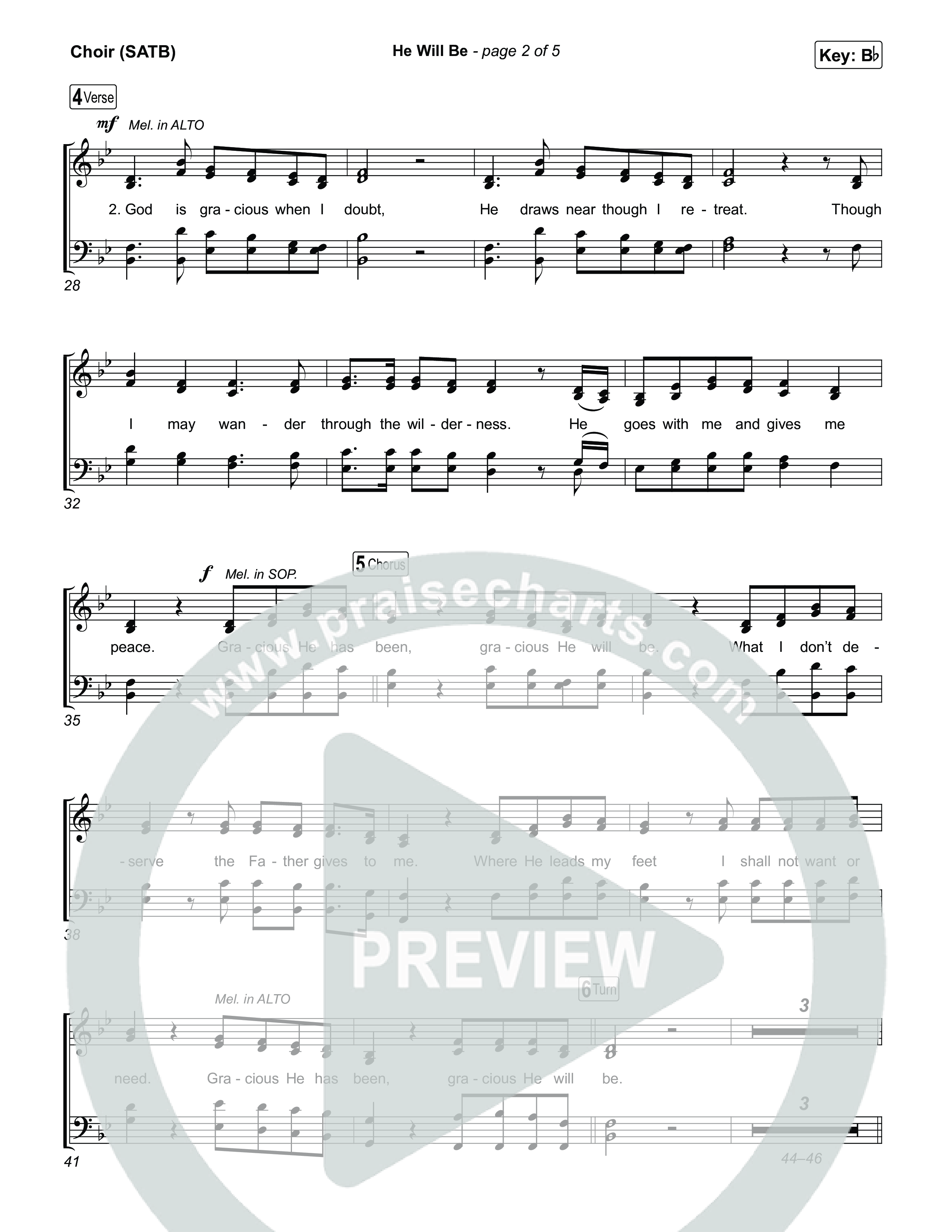 He Will Be Choir Sheet (SATB) (CityAlight)