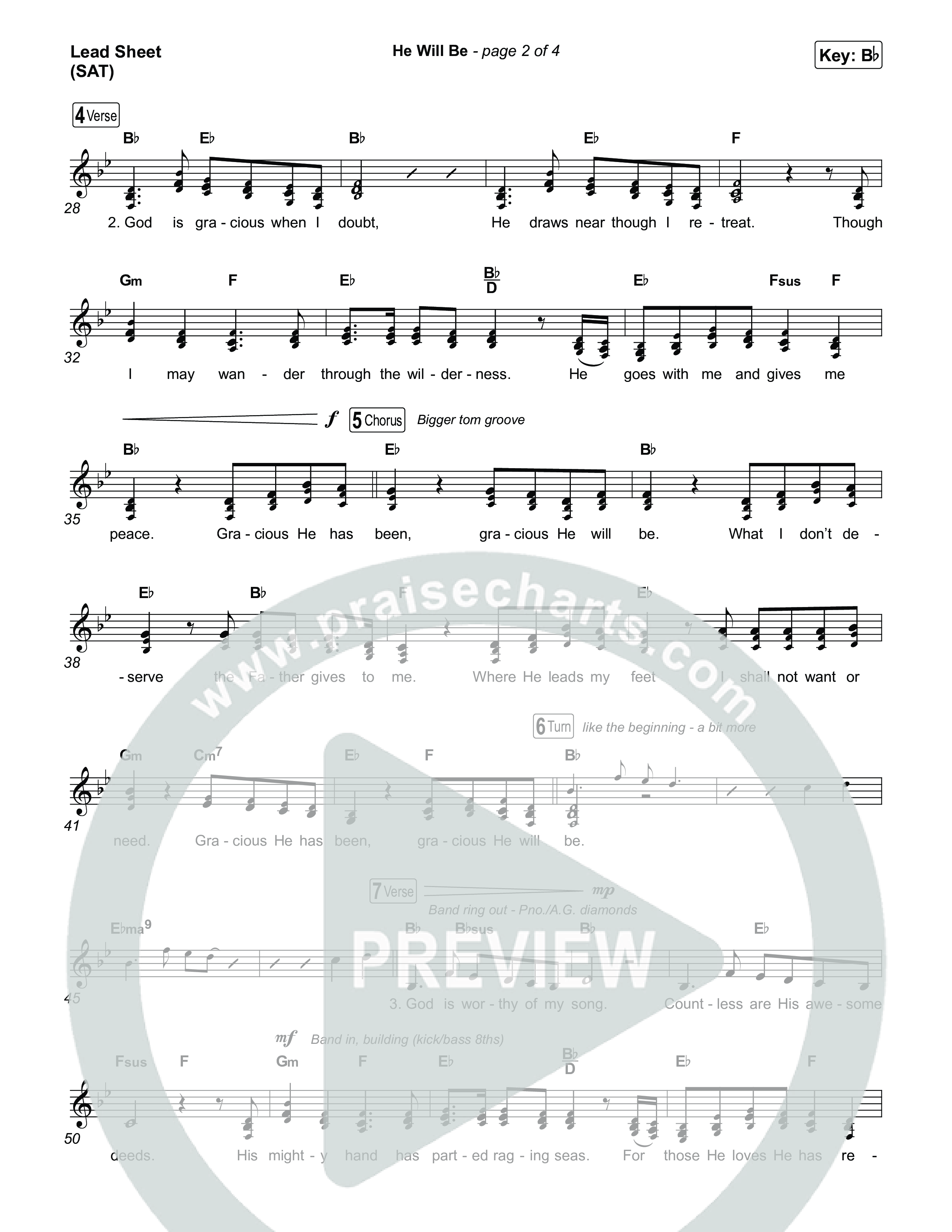 He Will Be Lead Sheet (SAT) (CityAlight)