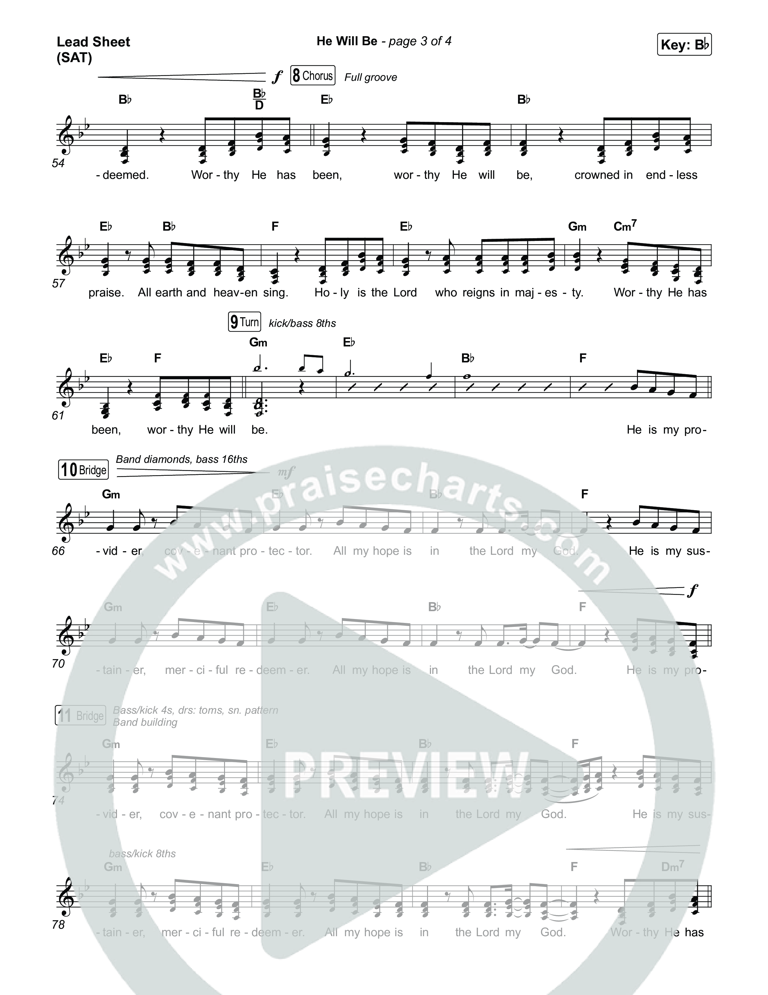 He Will Be Lead Sheet (SAT) (CityAlight)