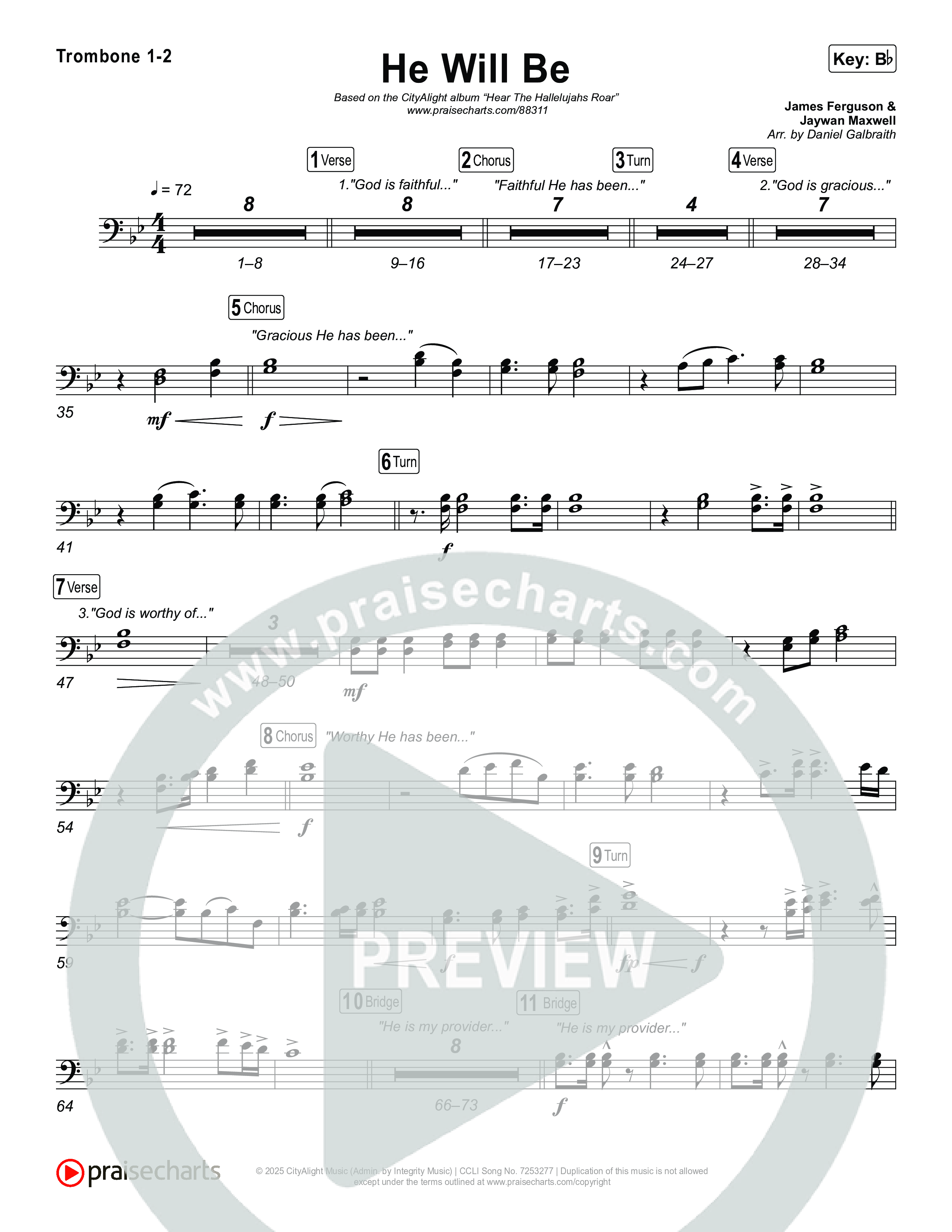 He Will Be Trombone 1,2 (CityAlight)