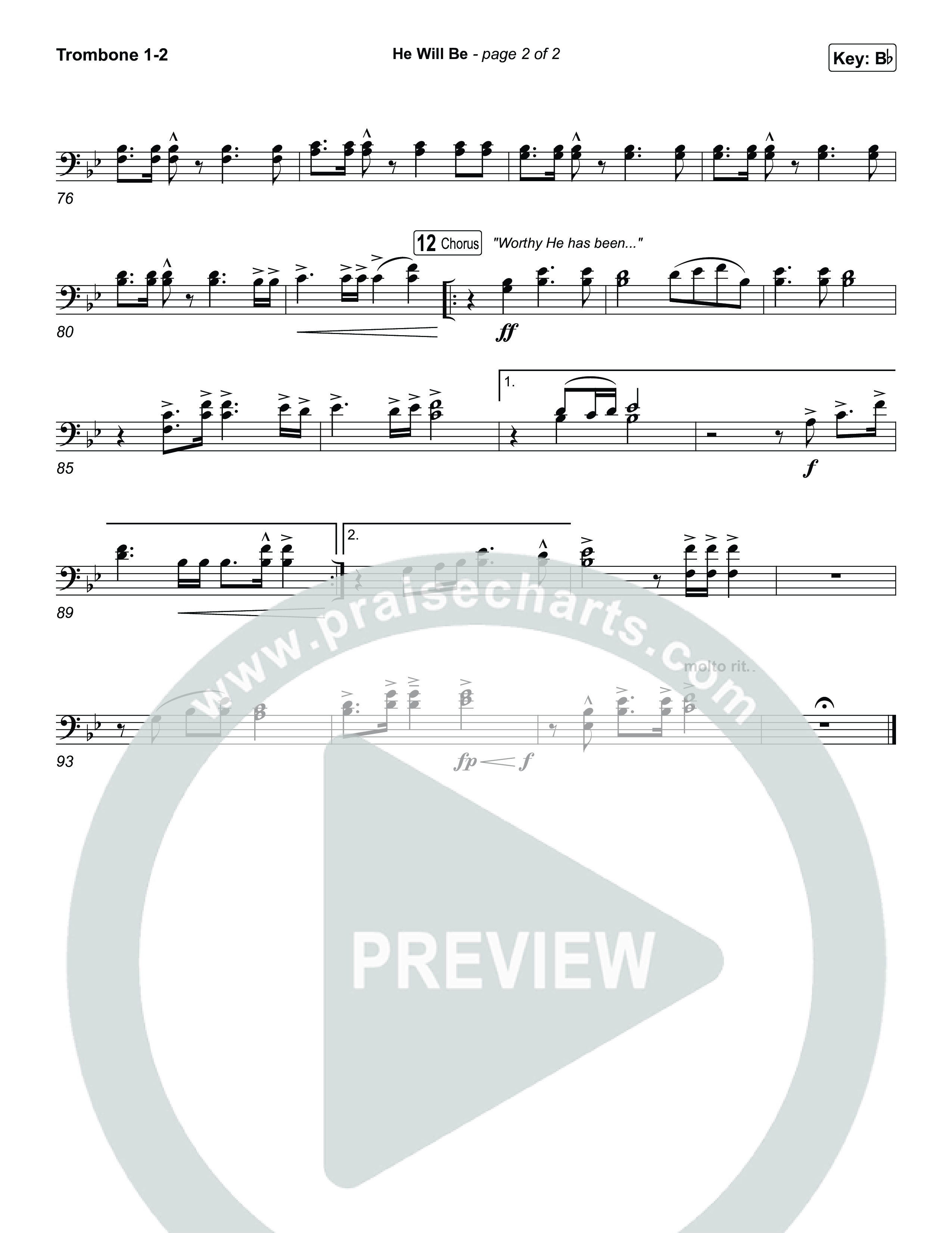 He Will Be Trombone 1,2 (CityAlight)