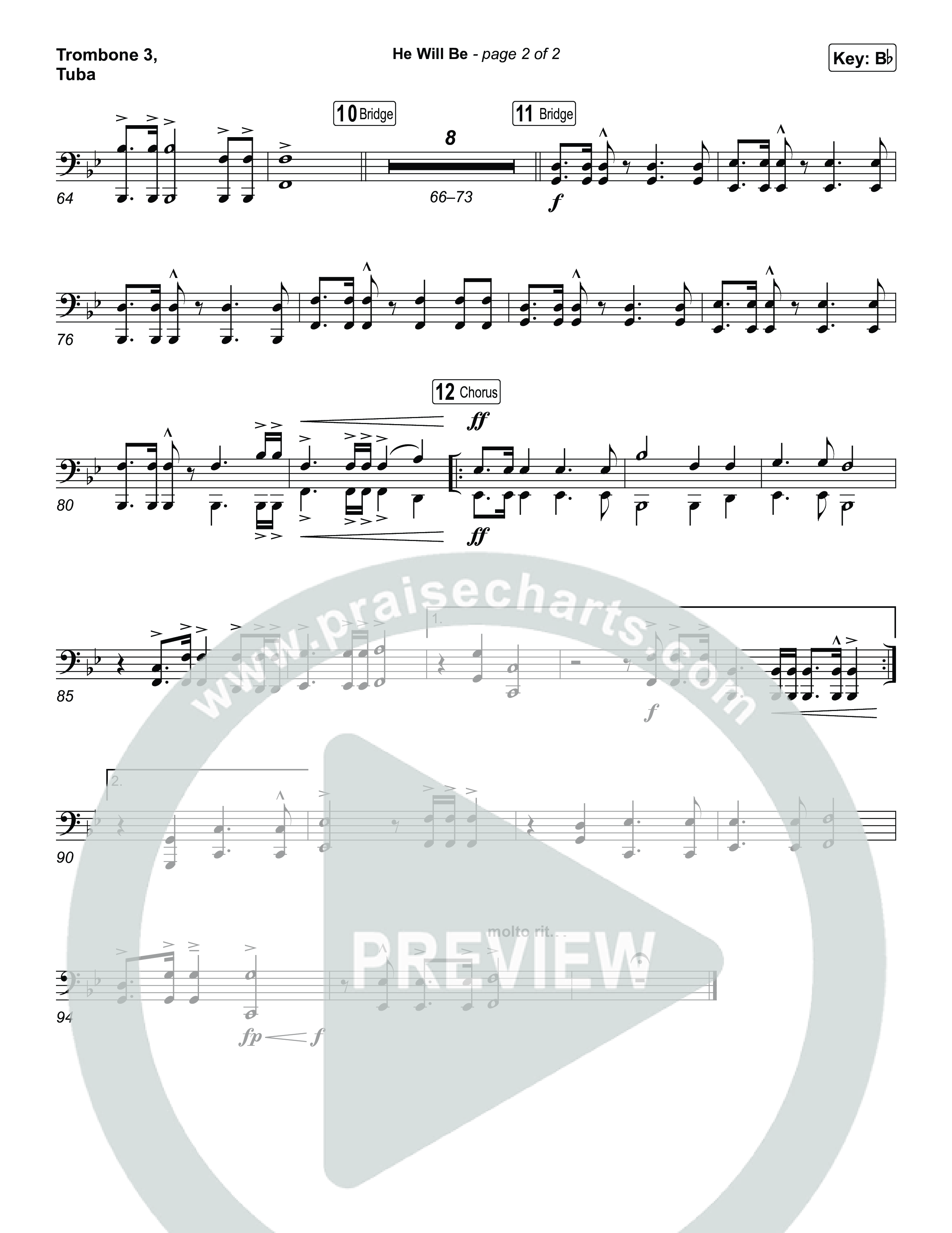 He Will Be Trombone 3/Tuba (CityAlight)