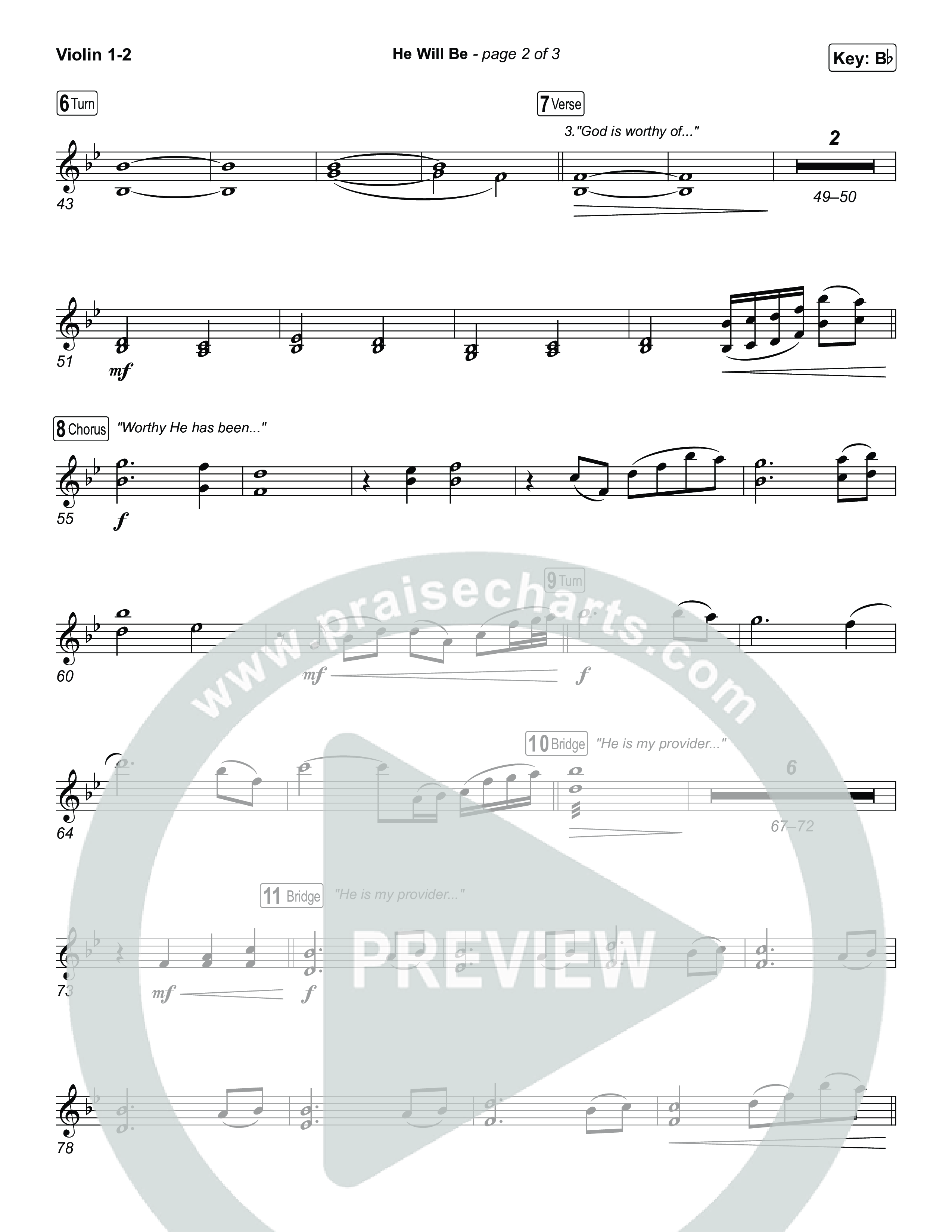 He Will Be Violin 1,2 (CityAlight)