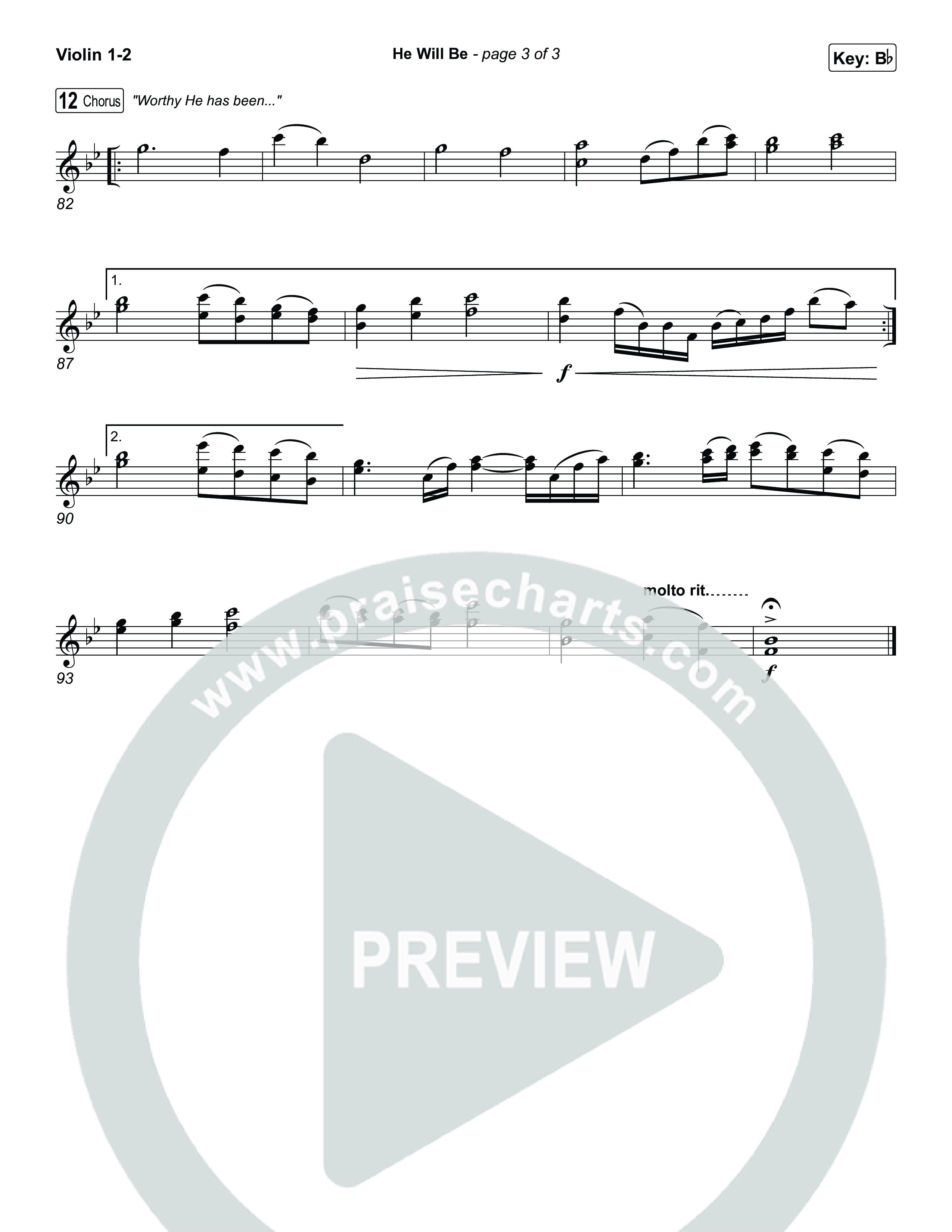 He Will Be Violin 1,2 (CityAlight)