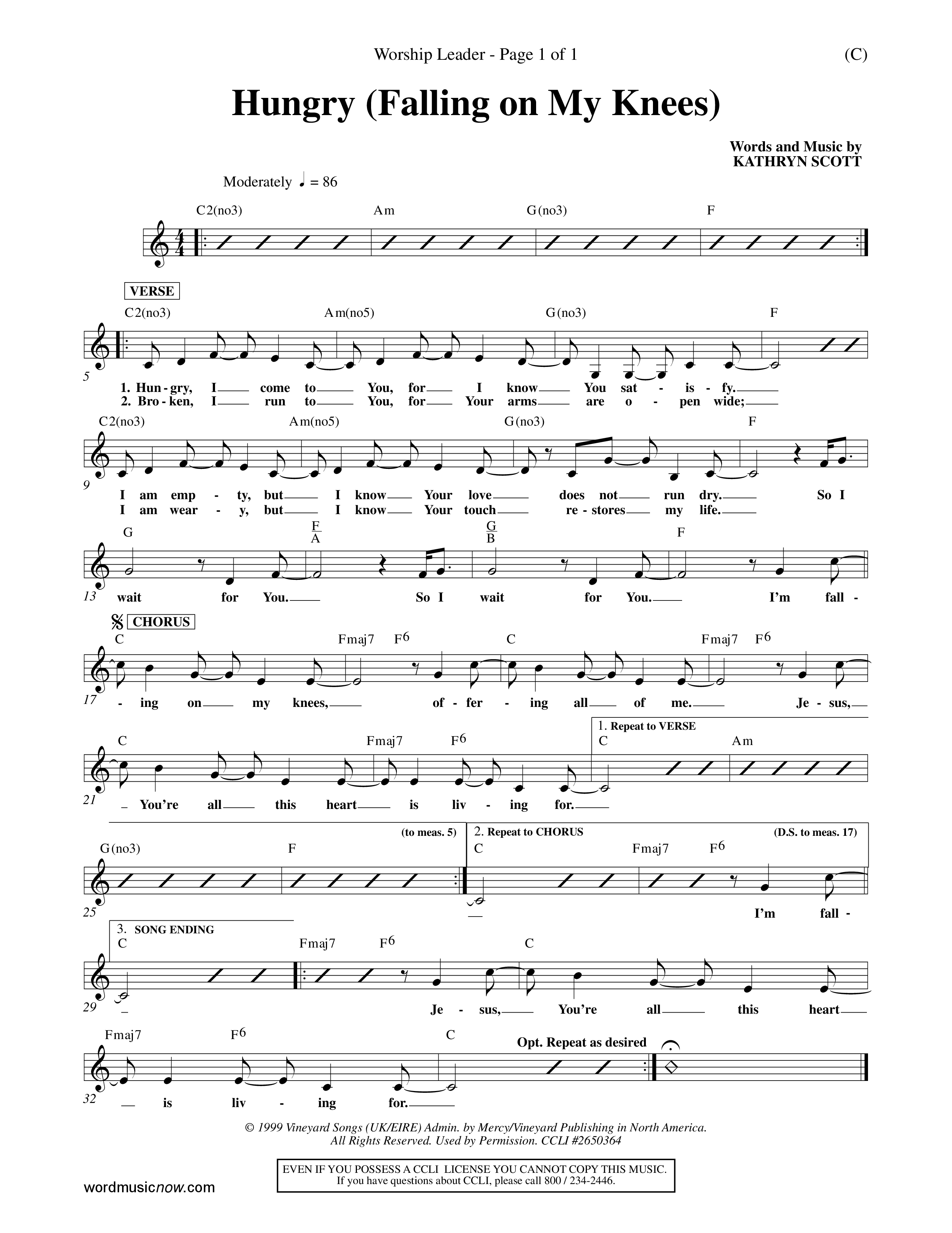 Hungry (Falling On My Knees) (Choral Anthem SATB) Rhythm Pack (Word Music Choral / Orch. Scott Harris)
