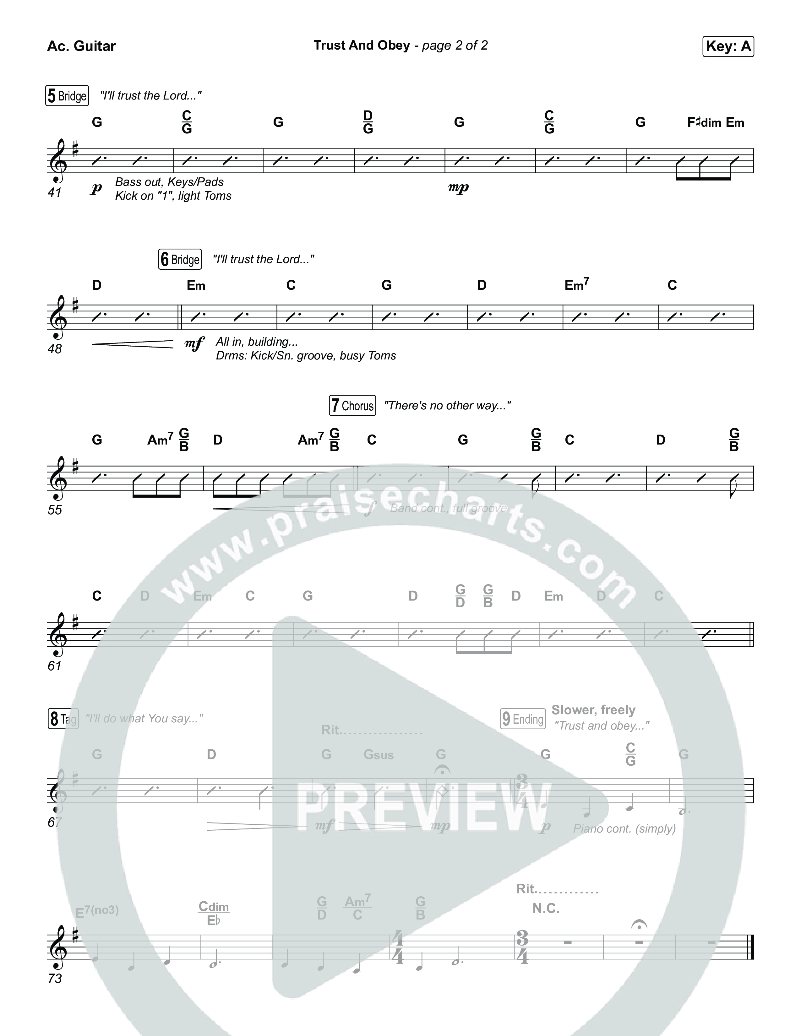 Trust And Obey Acoustic Guitar (CXMMXNS / CAIN)