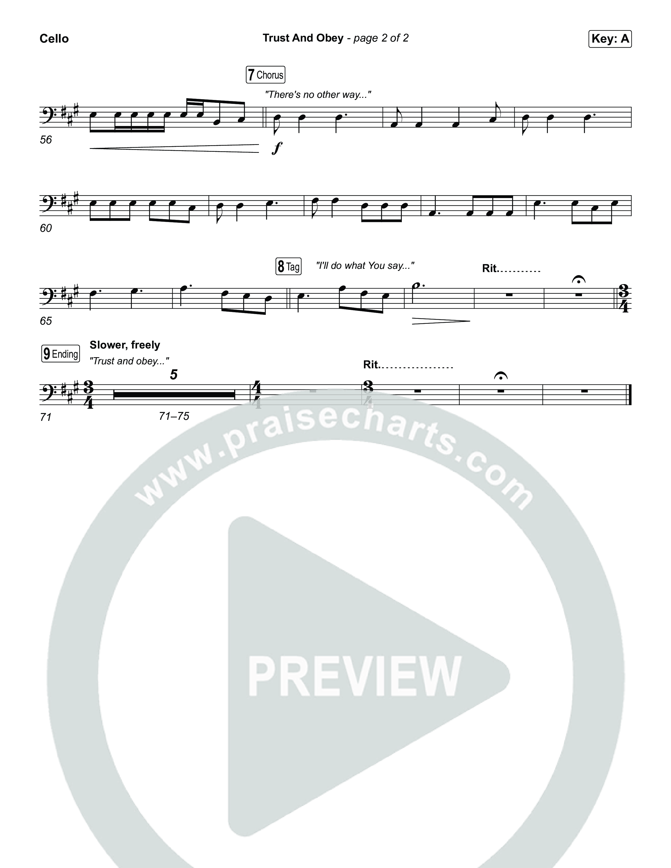 Trust And Obey Cello (CXMMXNS / CAIN)