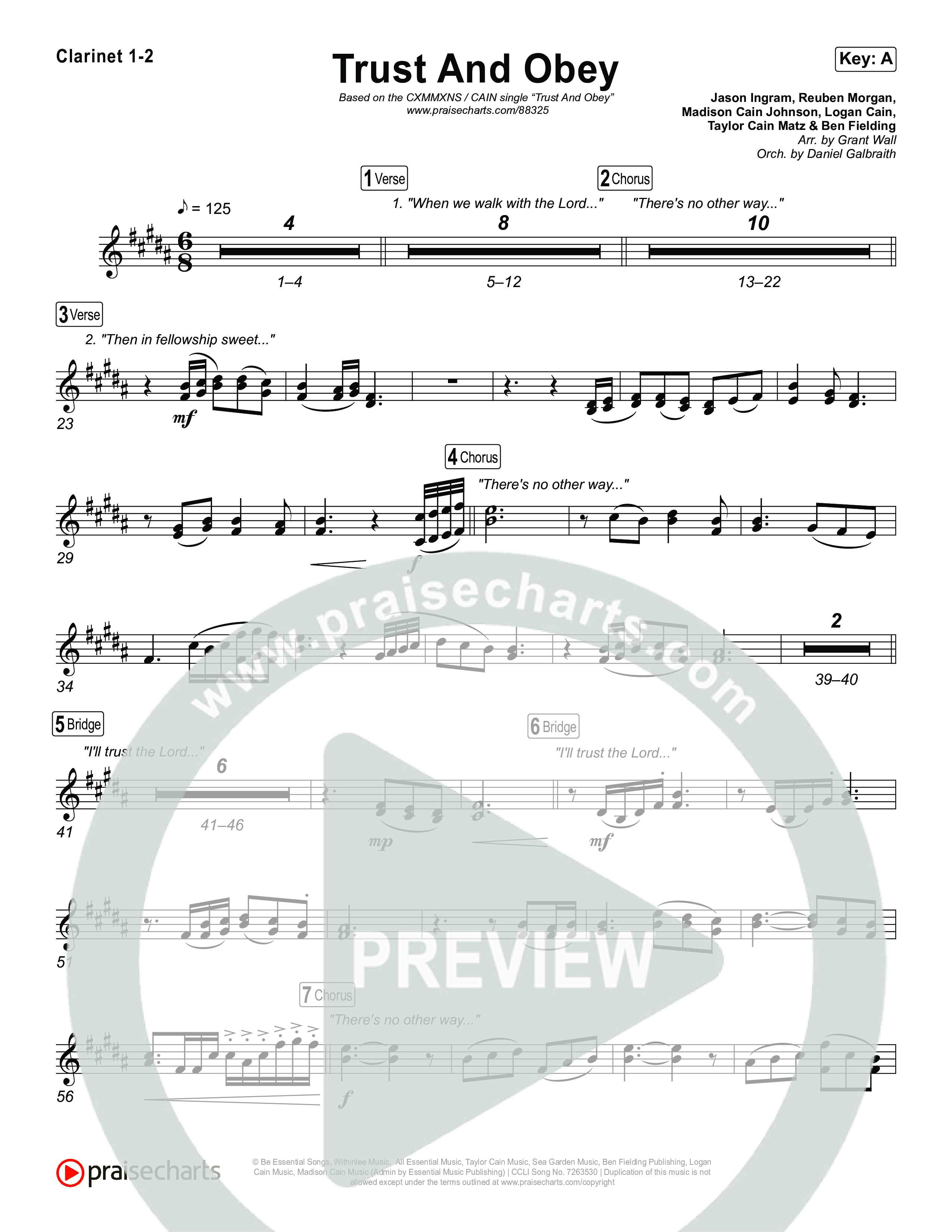 Trust And Obey Clarinet 1,2 (CXMMXNS / CAIN)