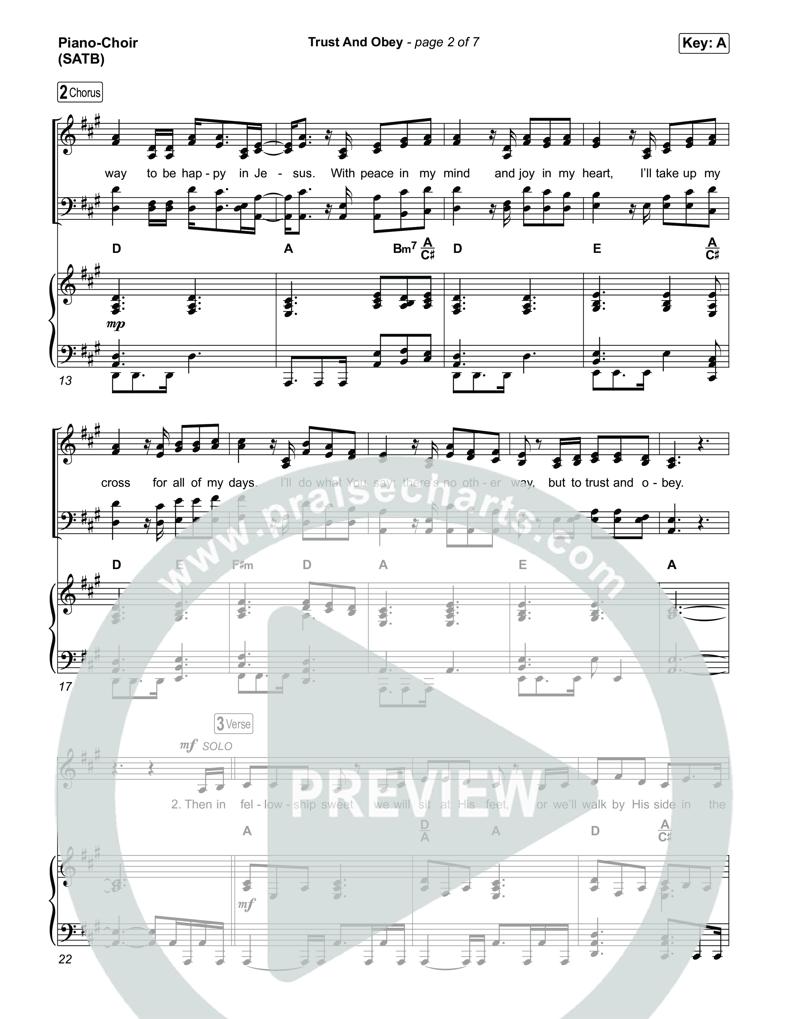 Trust And Obey Piano/Vocal Pack (CXMMXNS / CAIN)