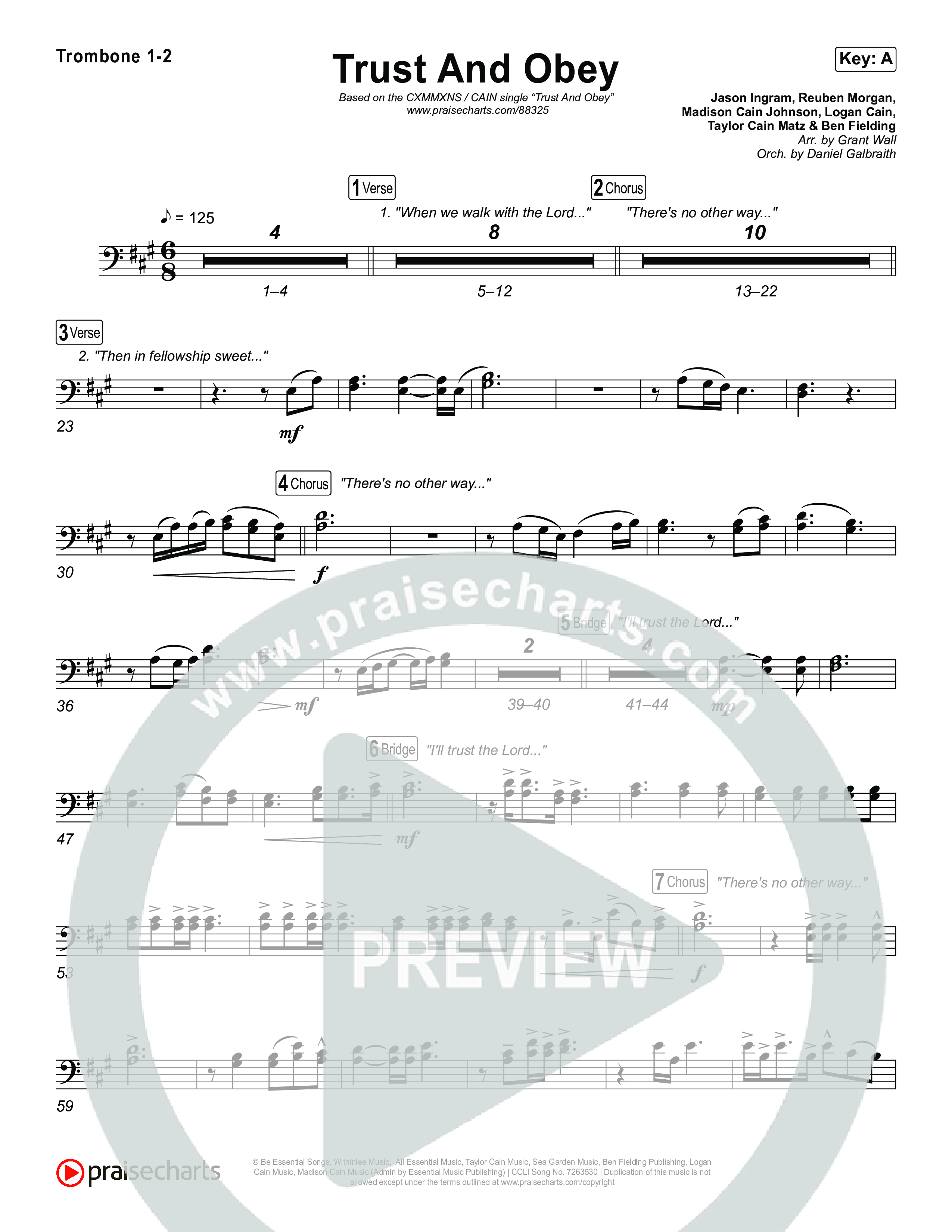 Trust And Obey Trombone 1,2 (CXMMXNS / CAIN)