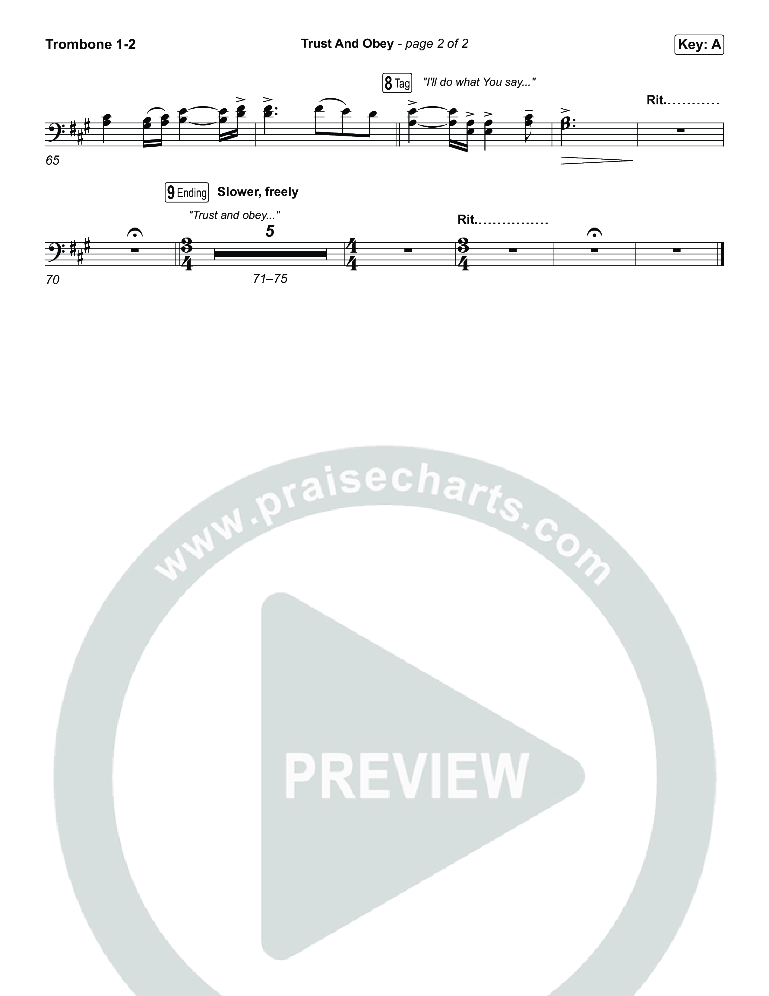 Trust And Obey Trombone 1,2 (CXMMXNS / CAIN)