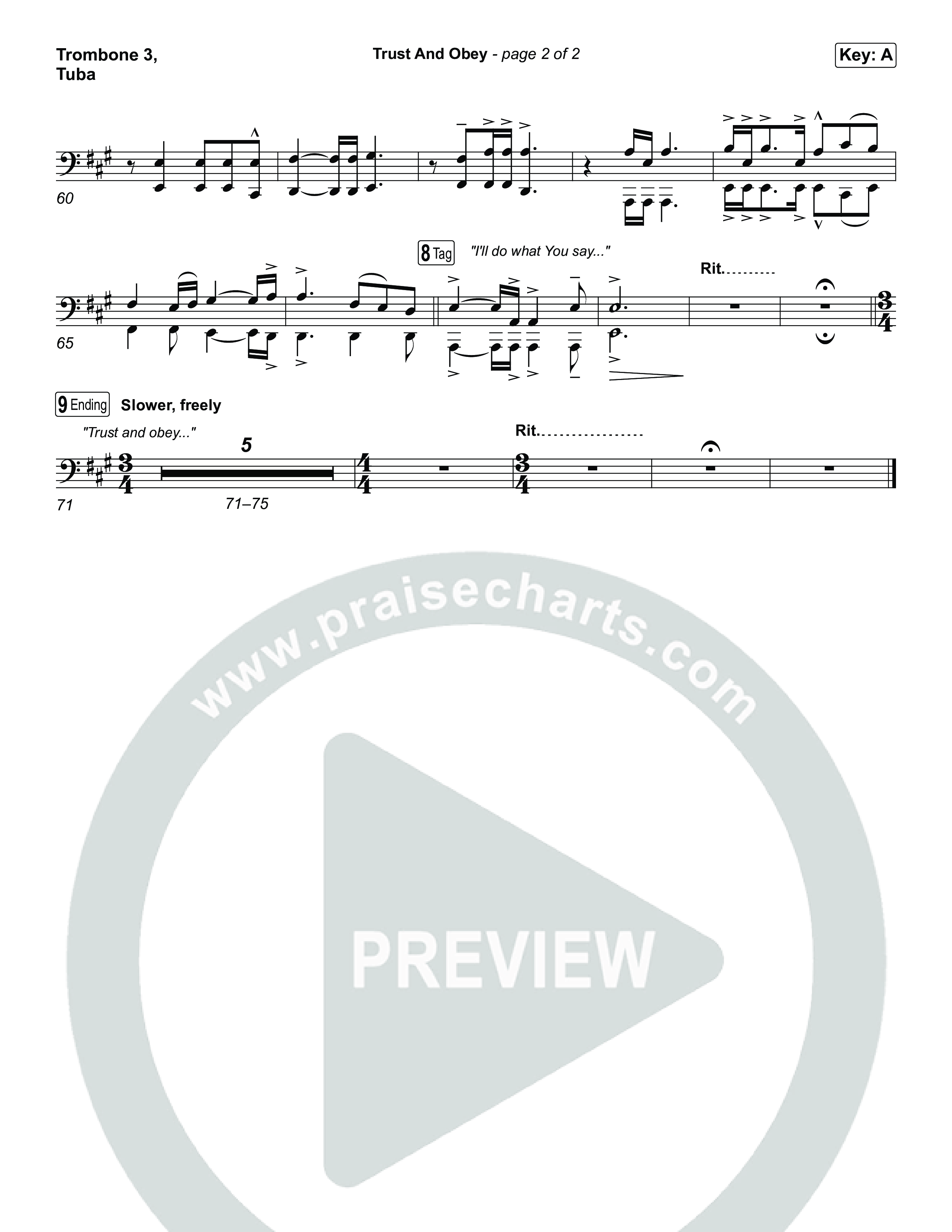 Trust And Obey Trombone 3/Tuba (CXMMXNS / CAIN)