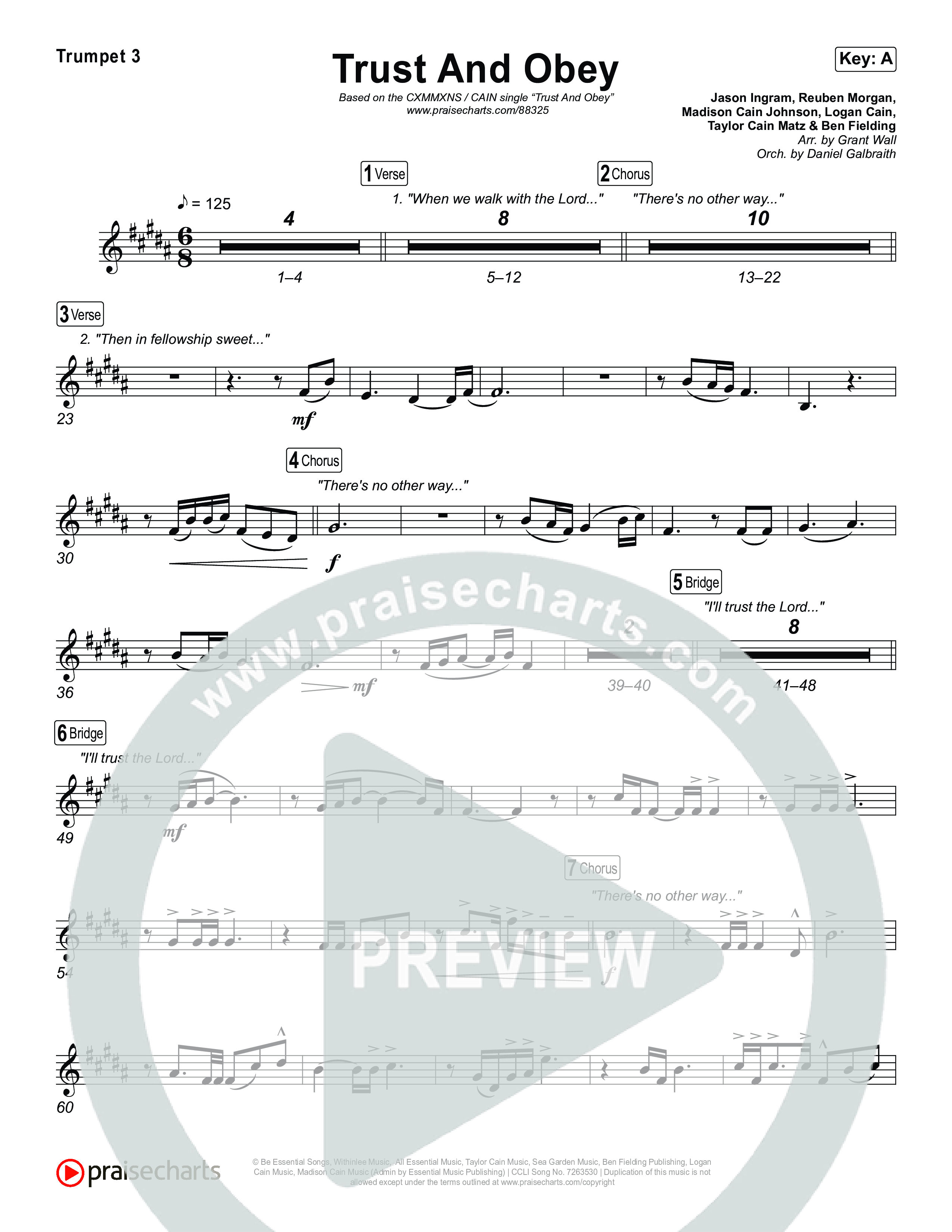 Trust And Obey Trumpet 1,2 (CXMMXNS / CAIN)