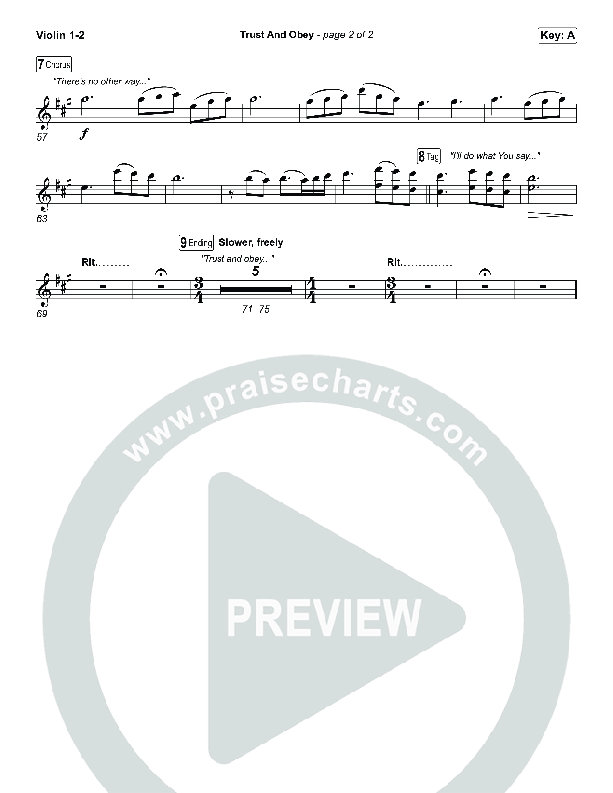 Trust And Obey Violin 1,2 (CXMMXNS / CAIN)