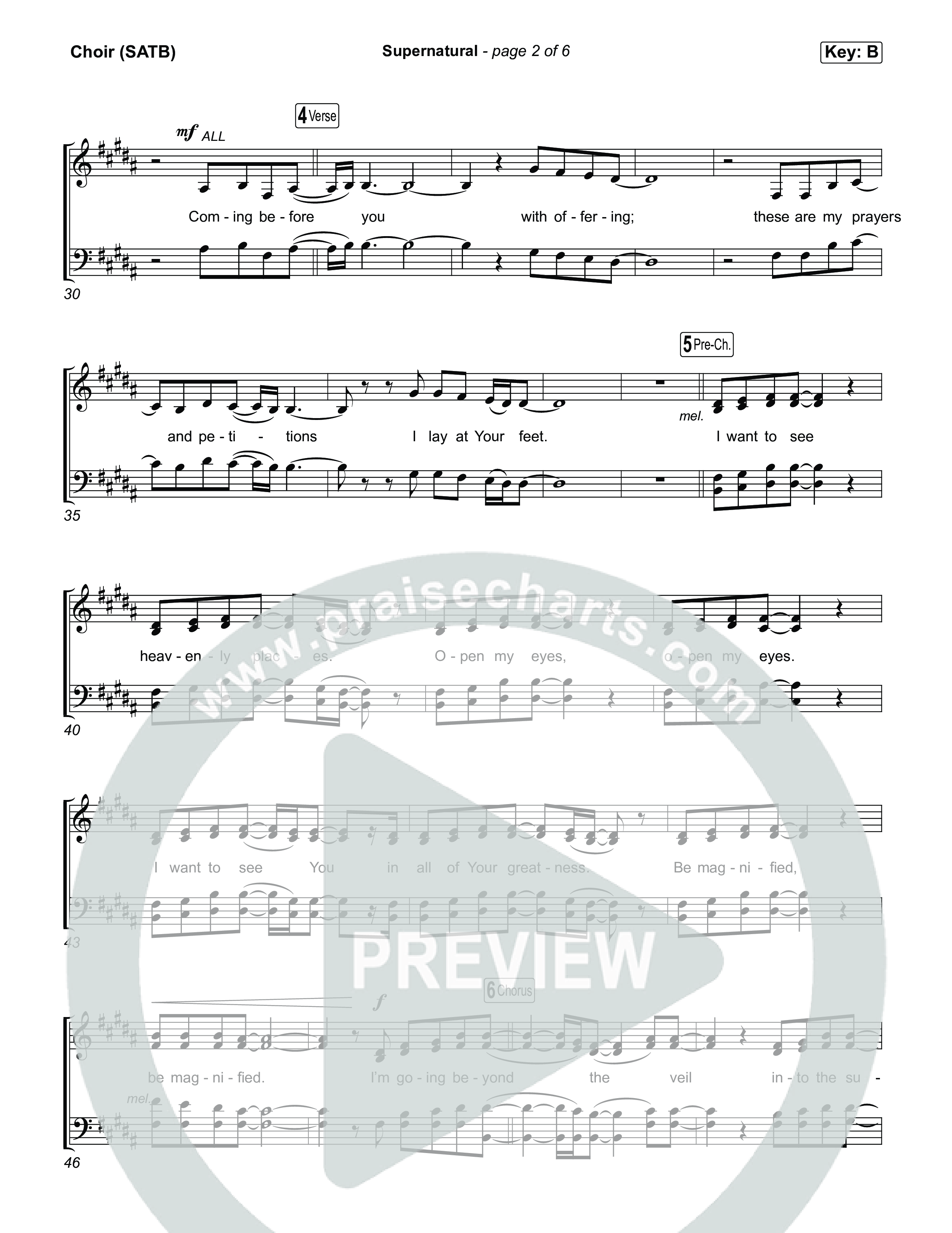 Supernatural Choir Sheet (SATB) (Tyler Sullivan)