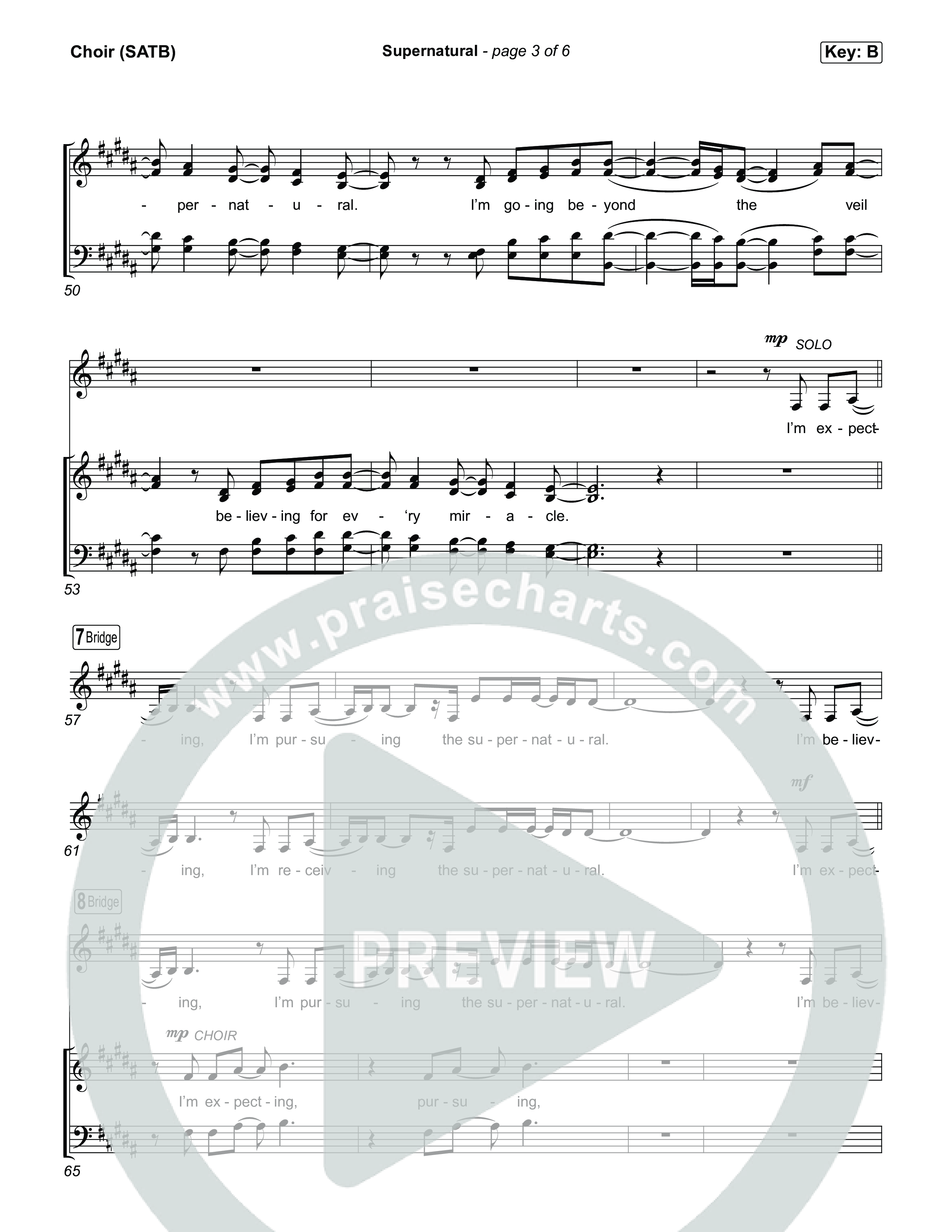 Supernatural Choir Sheet (SATB) (Tyler Sullivan)