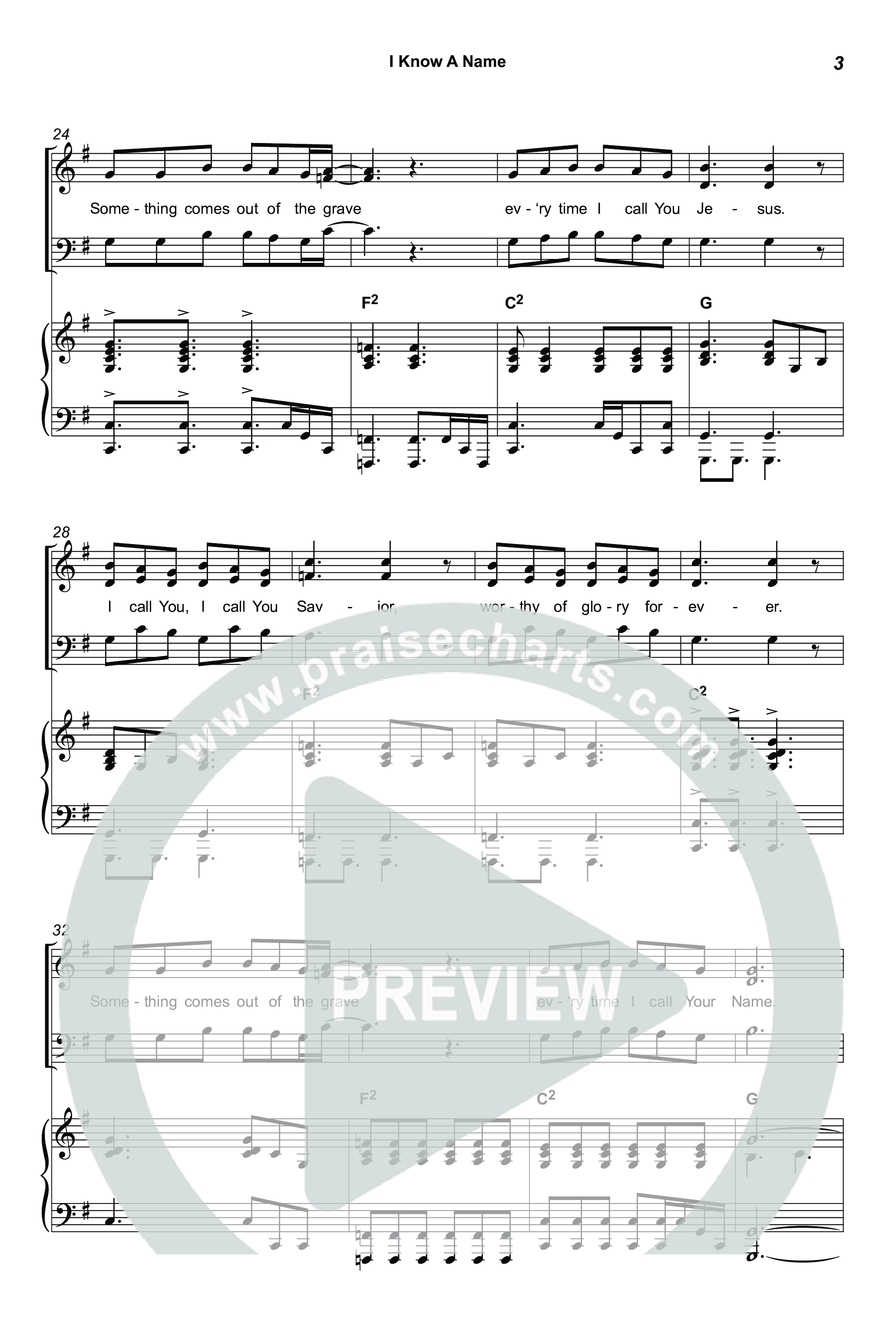 I Know A Name (Worship Choir/SAB) Octavo (SAB & Pno) (Brandon Lake / CeCe Winans / Arr. Luke Gambill)