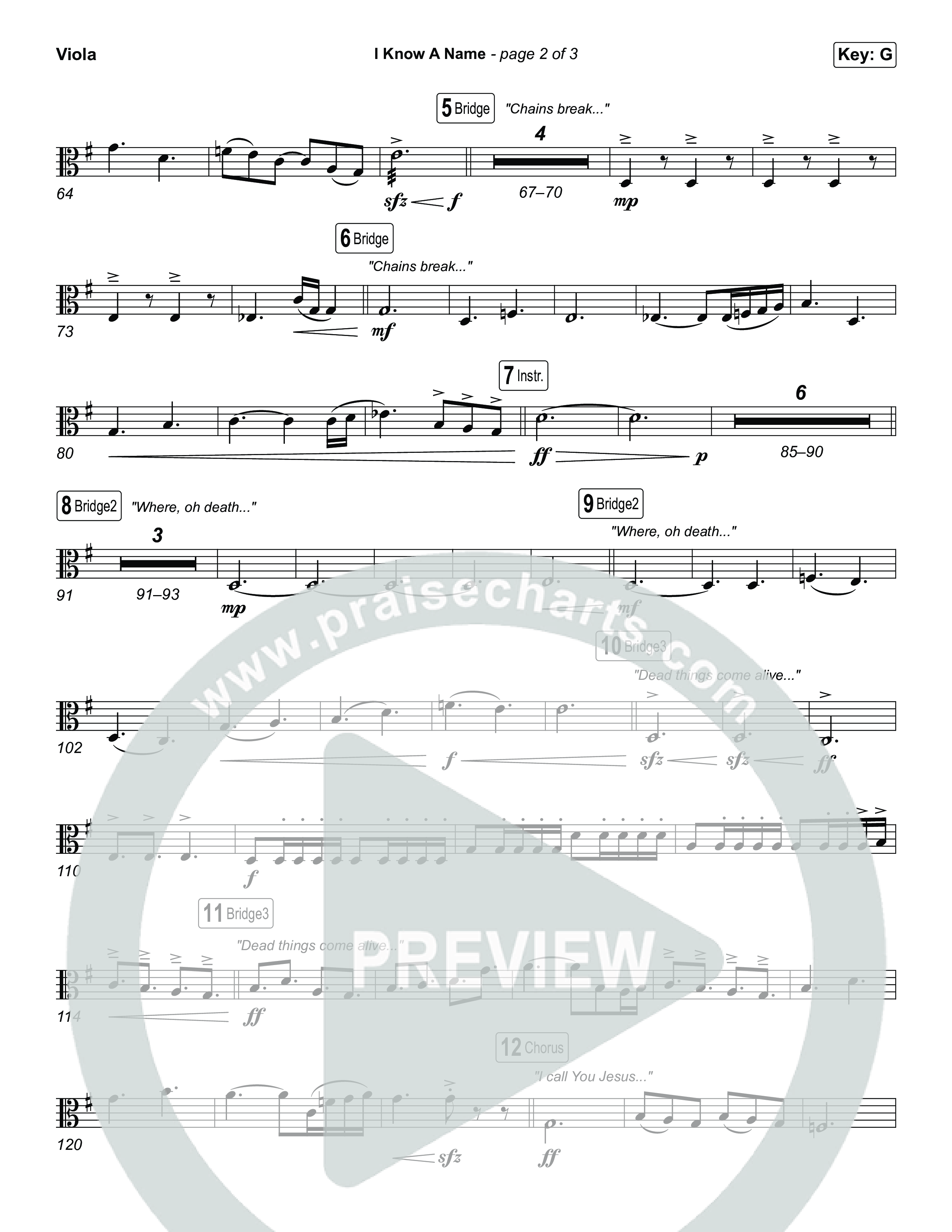 I Know A Name (Worship Choir/SAB) Viola (Brandon Lake / CeCe Winans / Arr. Luke Gambill)