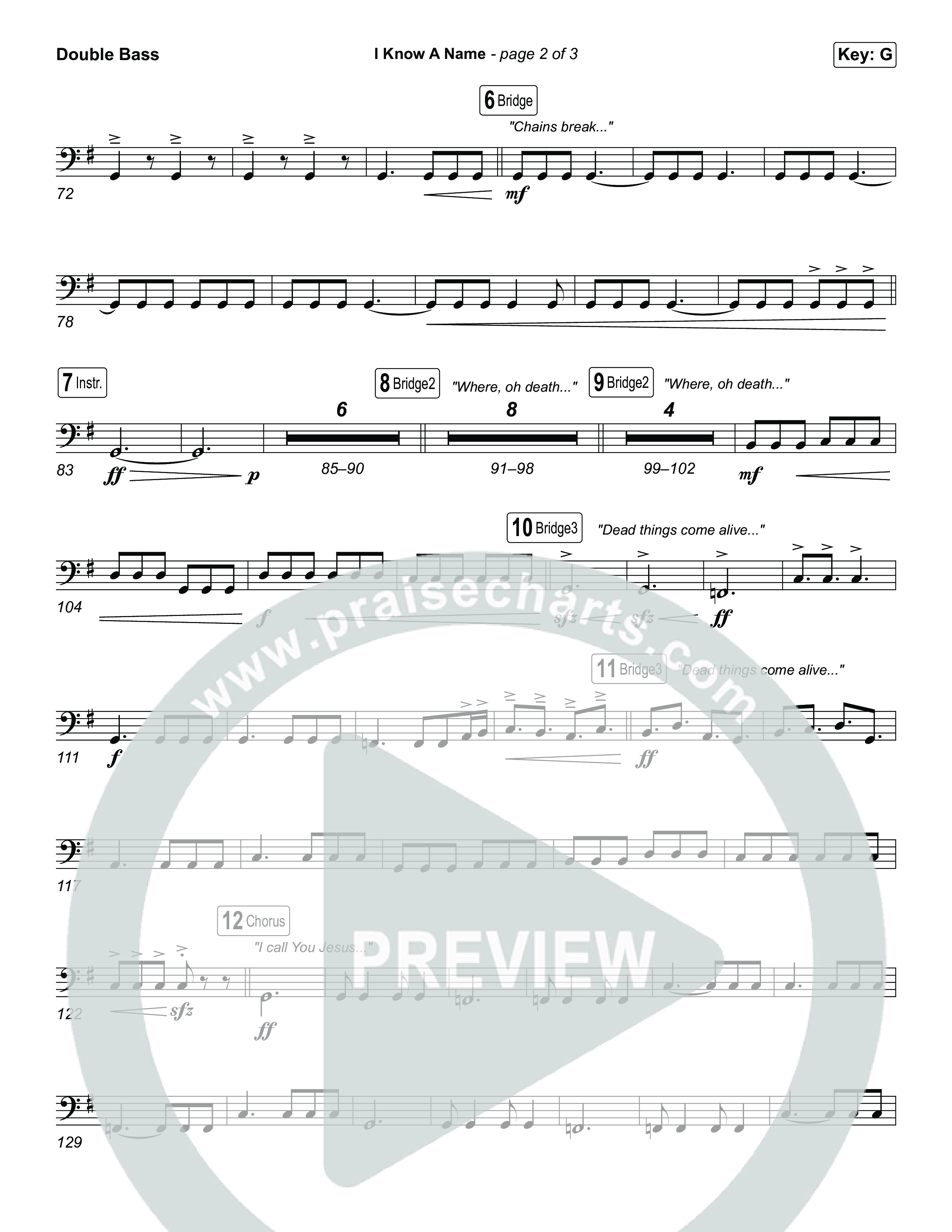 I Know A Name (Sing It Now) Double Bass (Brandon Lake / CeCe Winans)