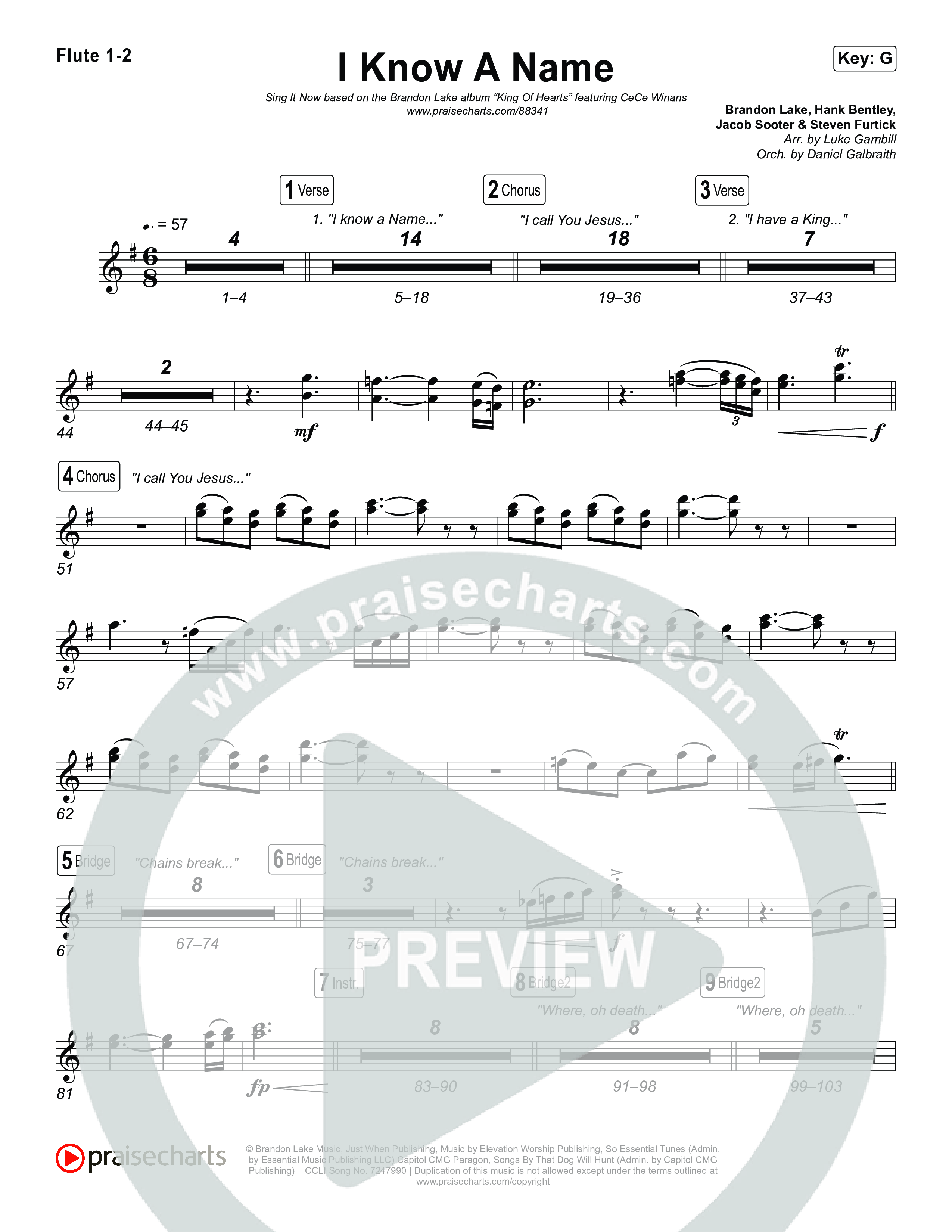 I Know A Name (Sing It Now) Wind Pack (Brandon Lake / CeCe Winans)