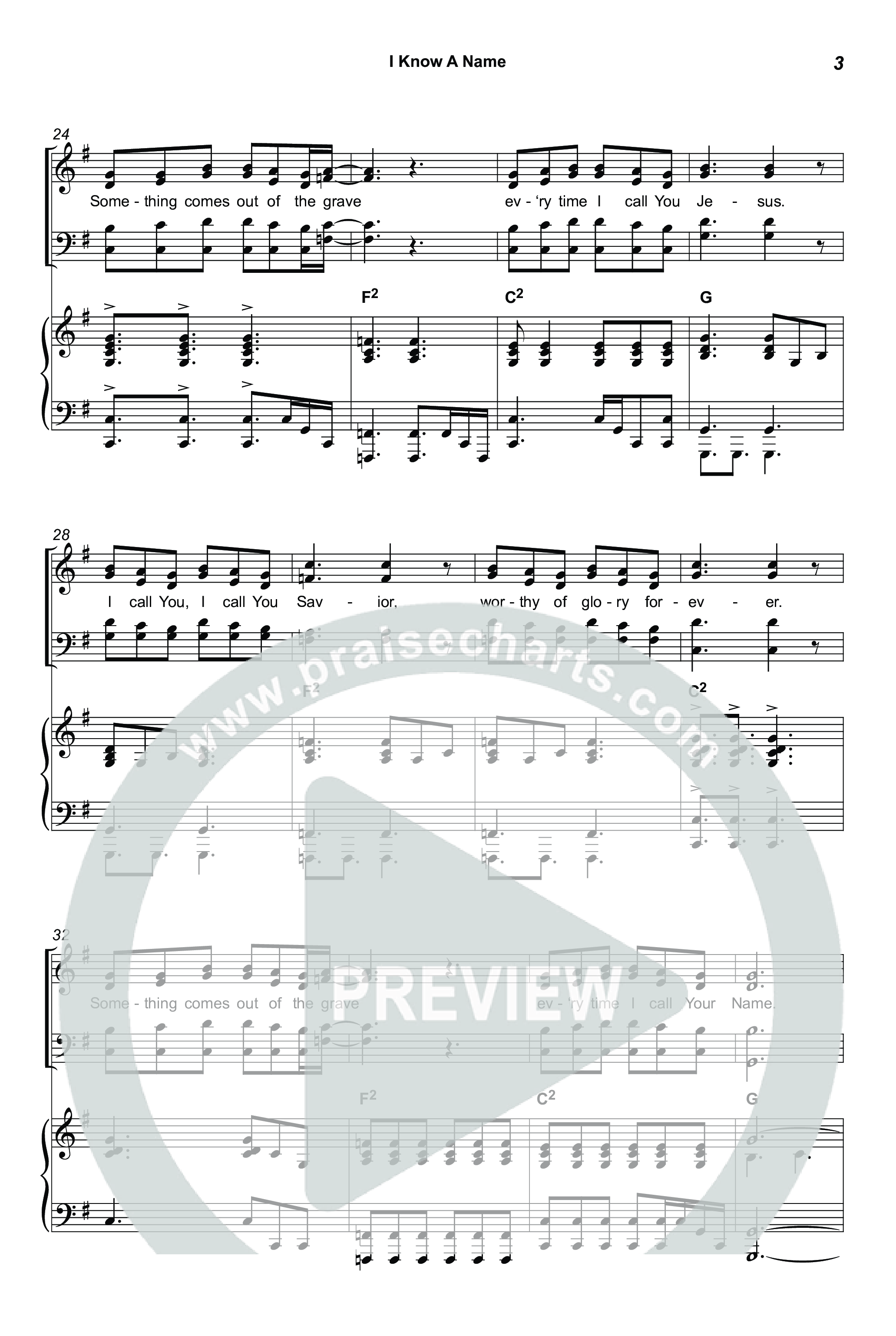 I Know A Name (Sing It Now) Octavo (SATB & Pno) (Brandon Lake / CeCe Winans)