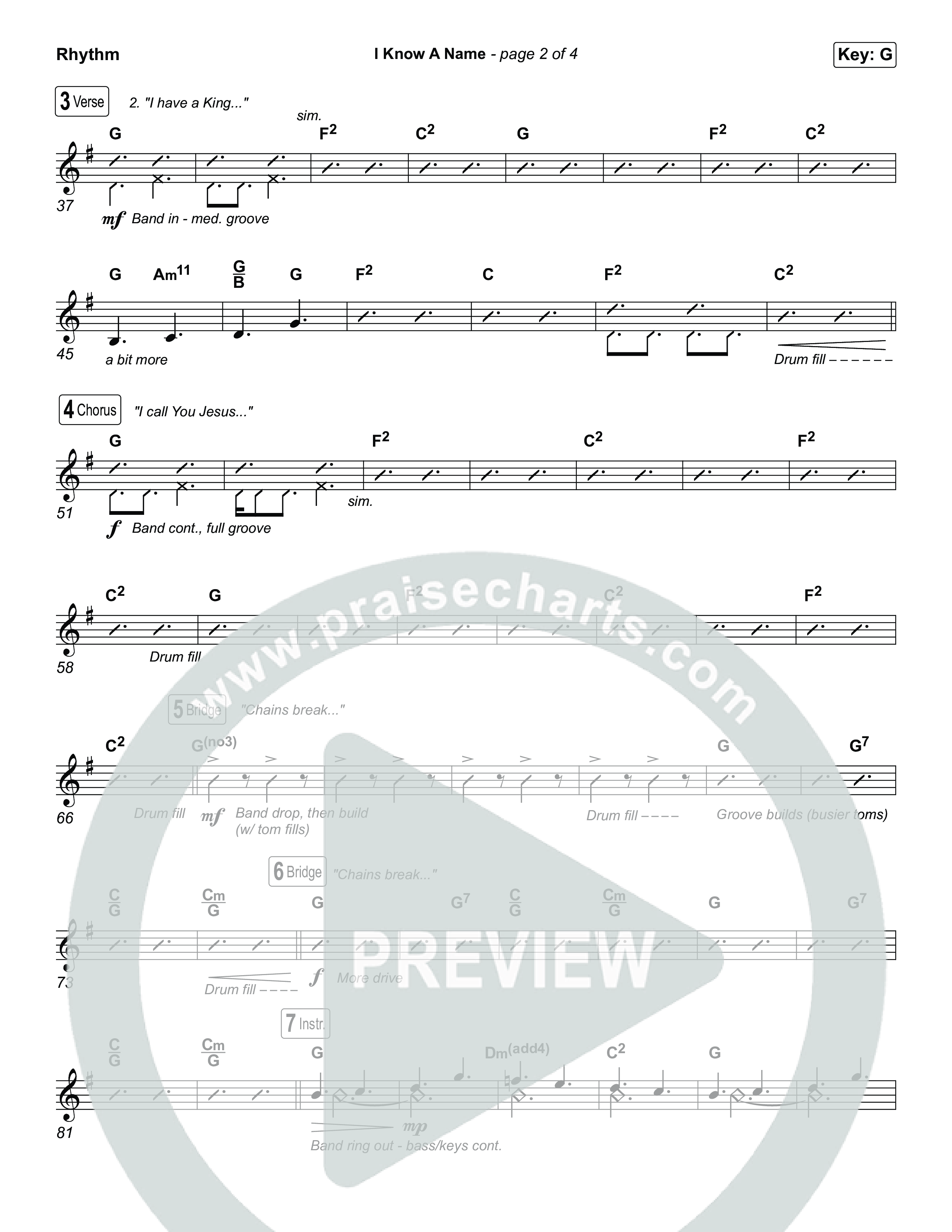 I Know A Name (Sing It Now) Rhythm Pack (Brandon Lake / CeCe Winans)