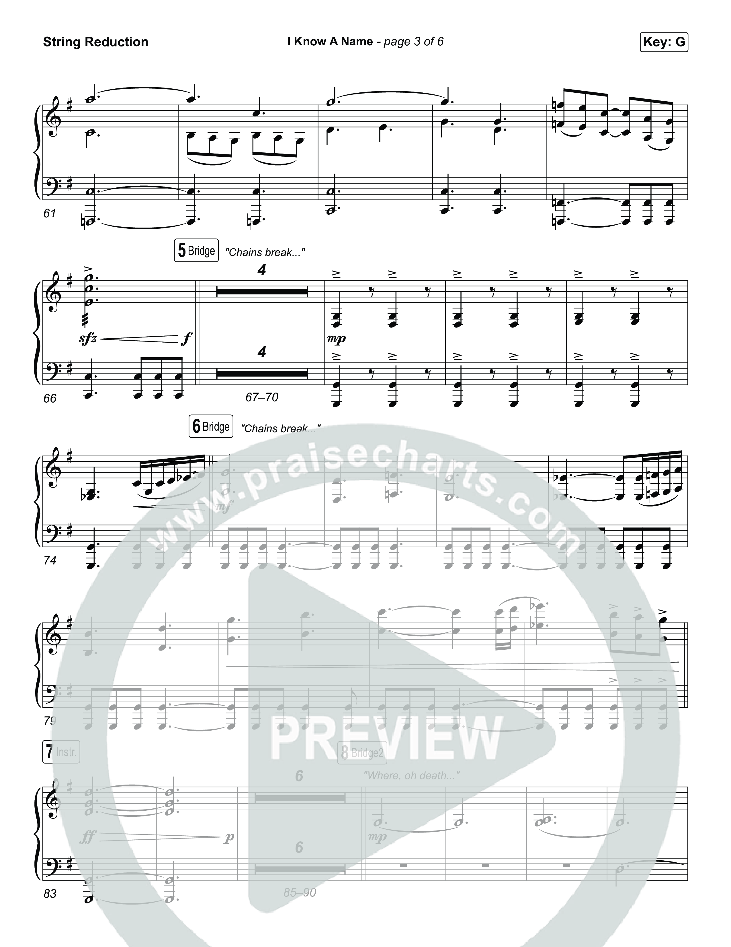 I Know A Name (Sing It Now) String Reduction (Brandon Lake / CeCe Winans)