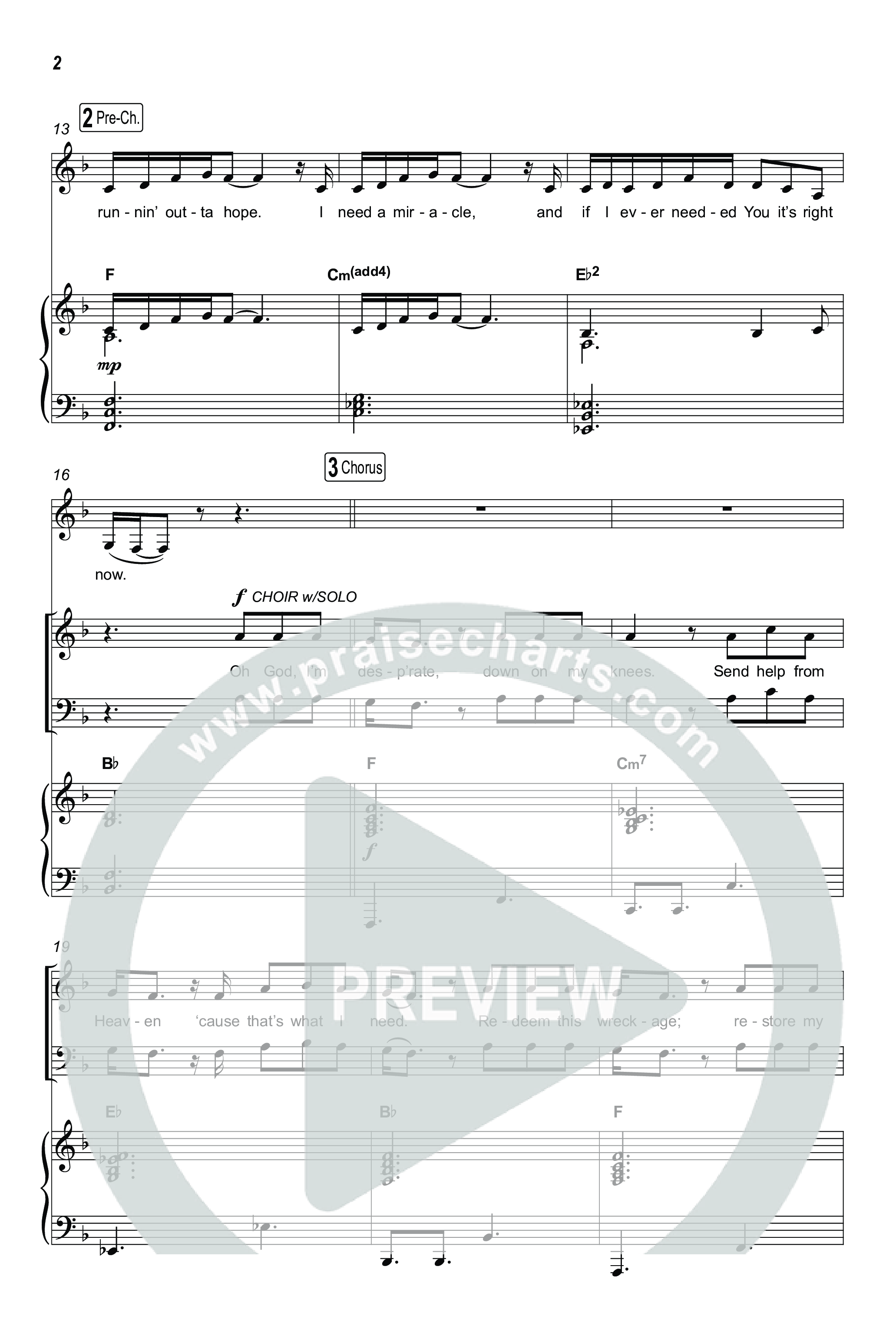 Desperate (Choral Anthem SATB) Octavo (SATB & Pno) (Jamie MacDonald / Arr. Luke Gambill)