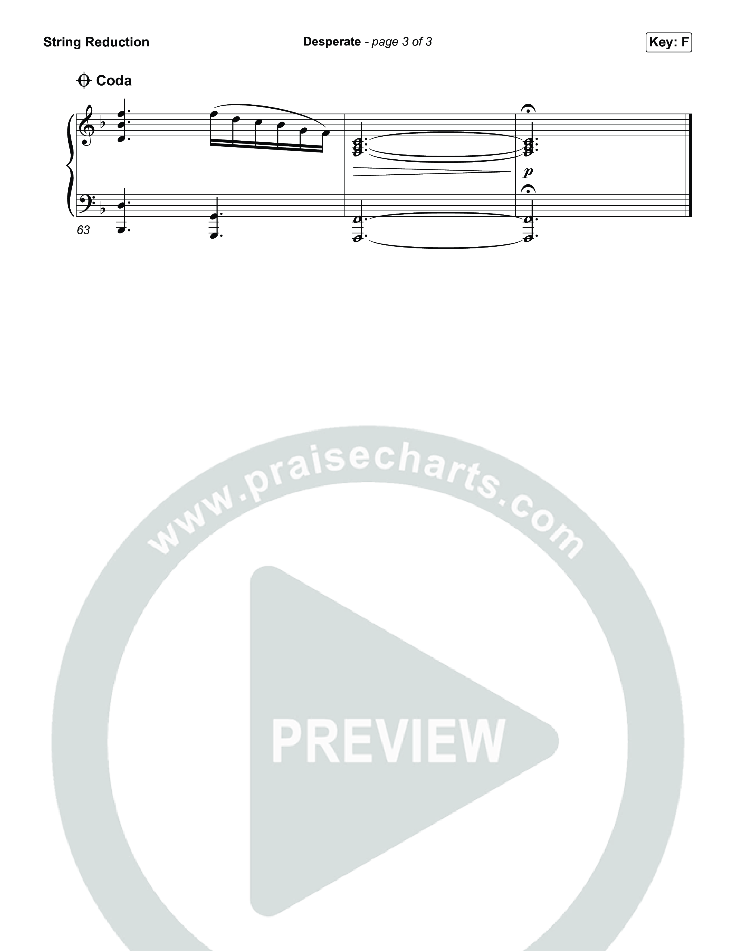 Desperate (Choral Anthem SATB) String Reduction (Jamie MacDonald / Arr. Luke Gambill)