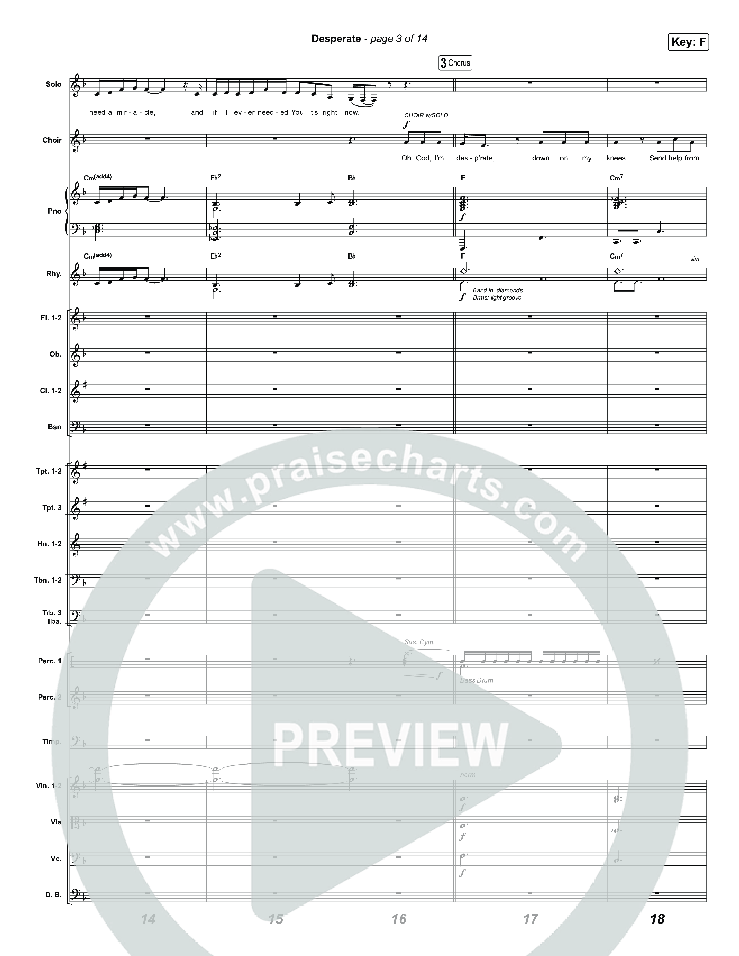 Desperate (Unison/2-Part) Conductor's Score (Jamie MacDonald / Arr. Luke Gambill)