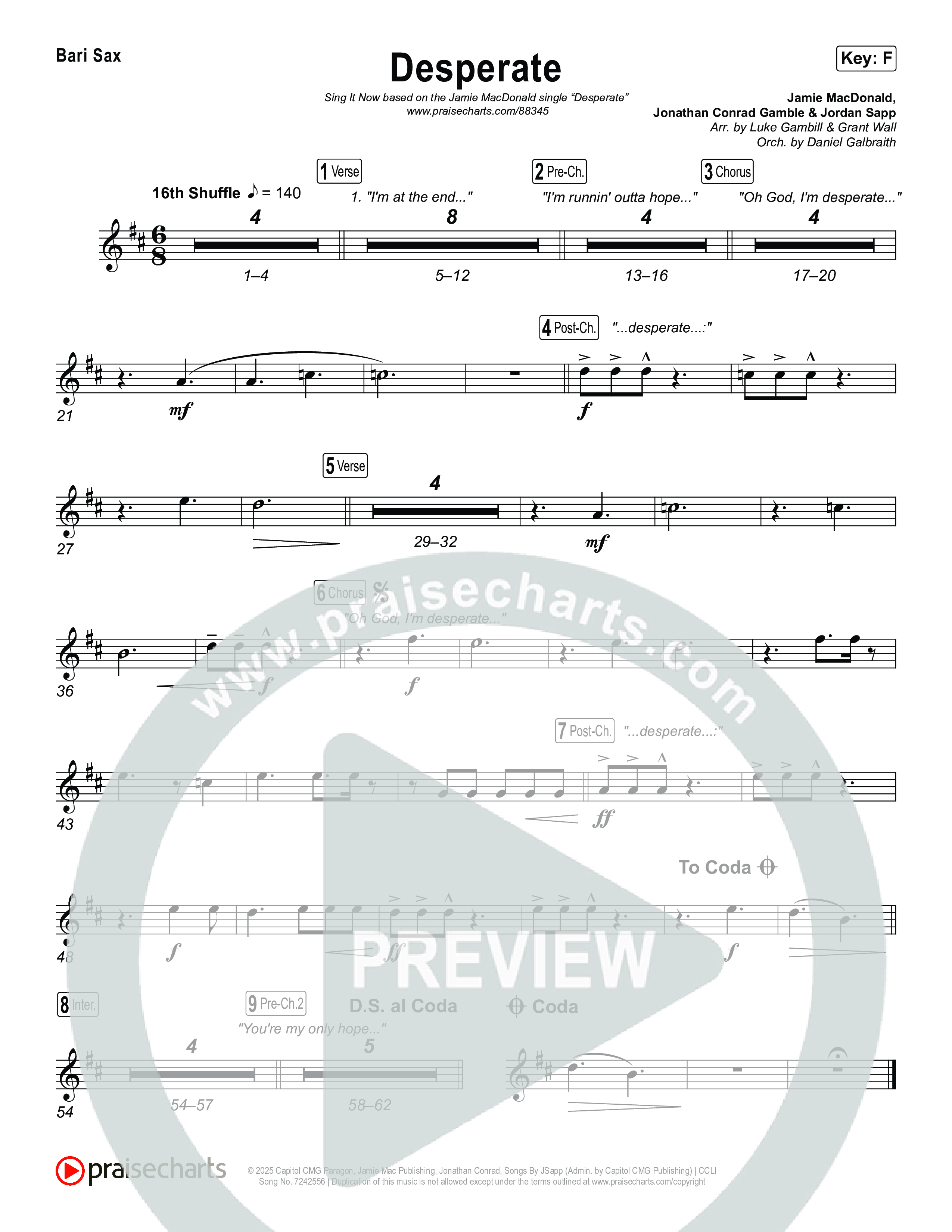 Desperate (Sing It Now) Sax Pack (Jamie MacDonald / Arr. Luke Gambill)