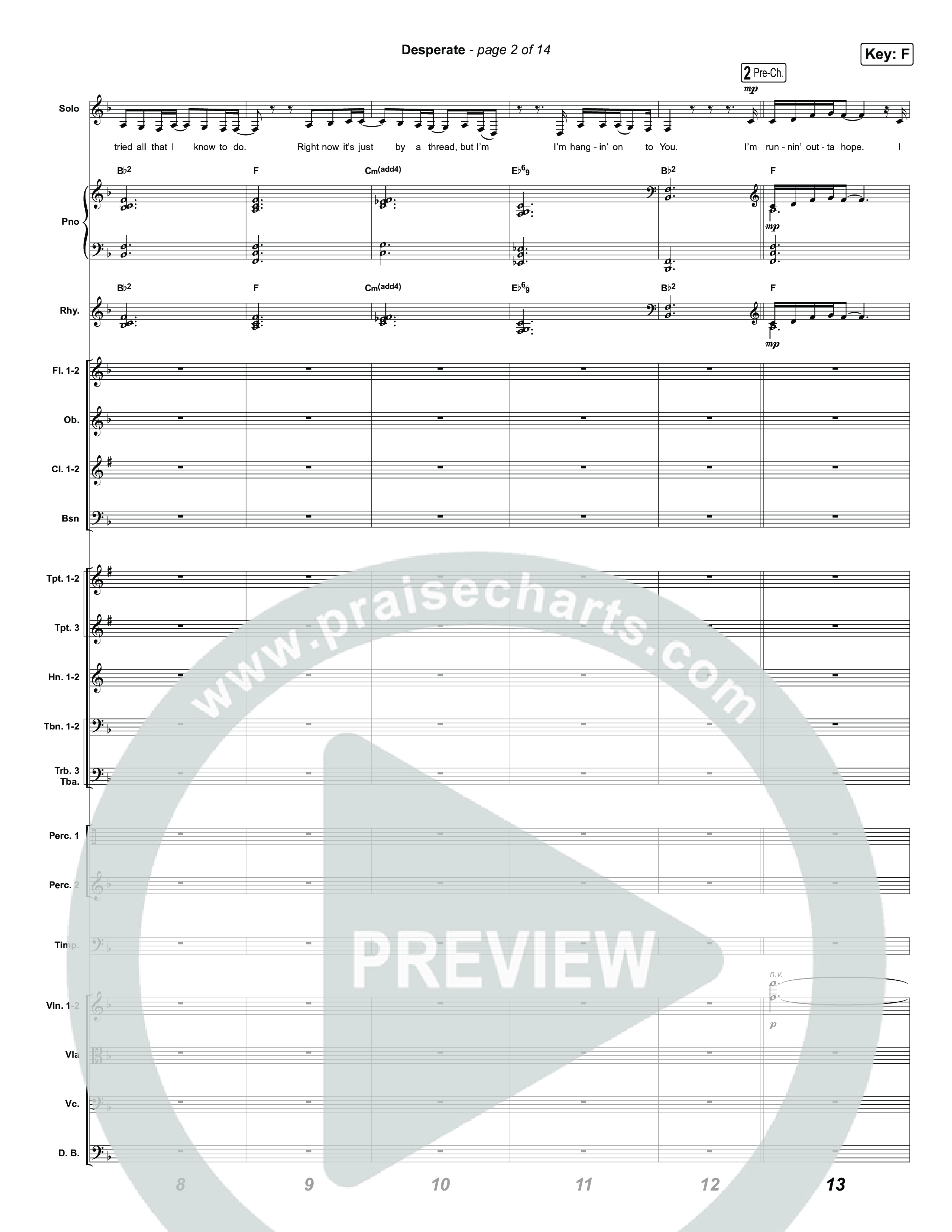 Desperate (Sing It Now) Orchestration (Jamie MacDonald / Arr. Luke Gambill)