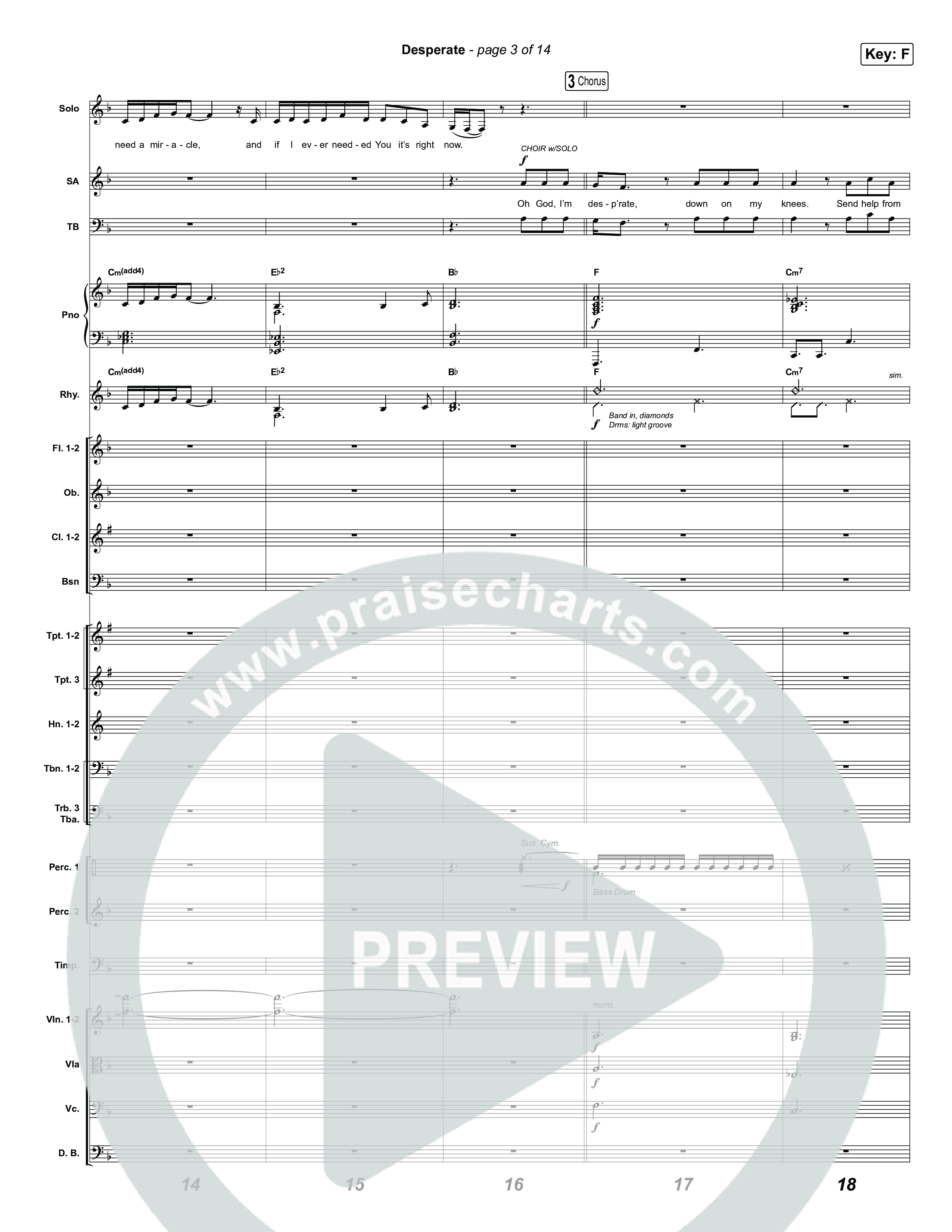 Desperate (Sing It Now) Orchestration (Jamie MacDonald / Arr. Luke Gambill)