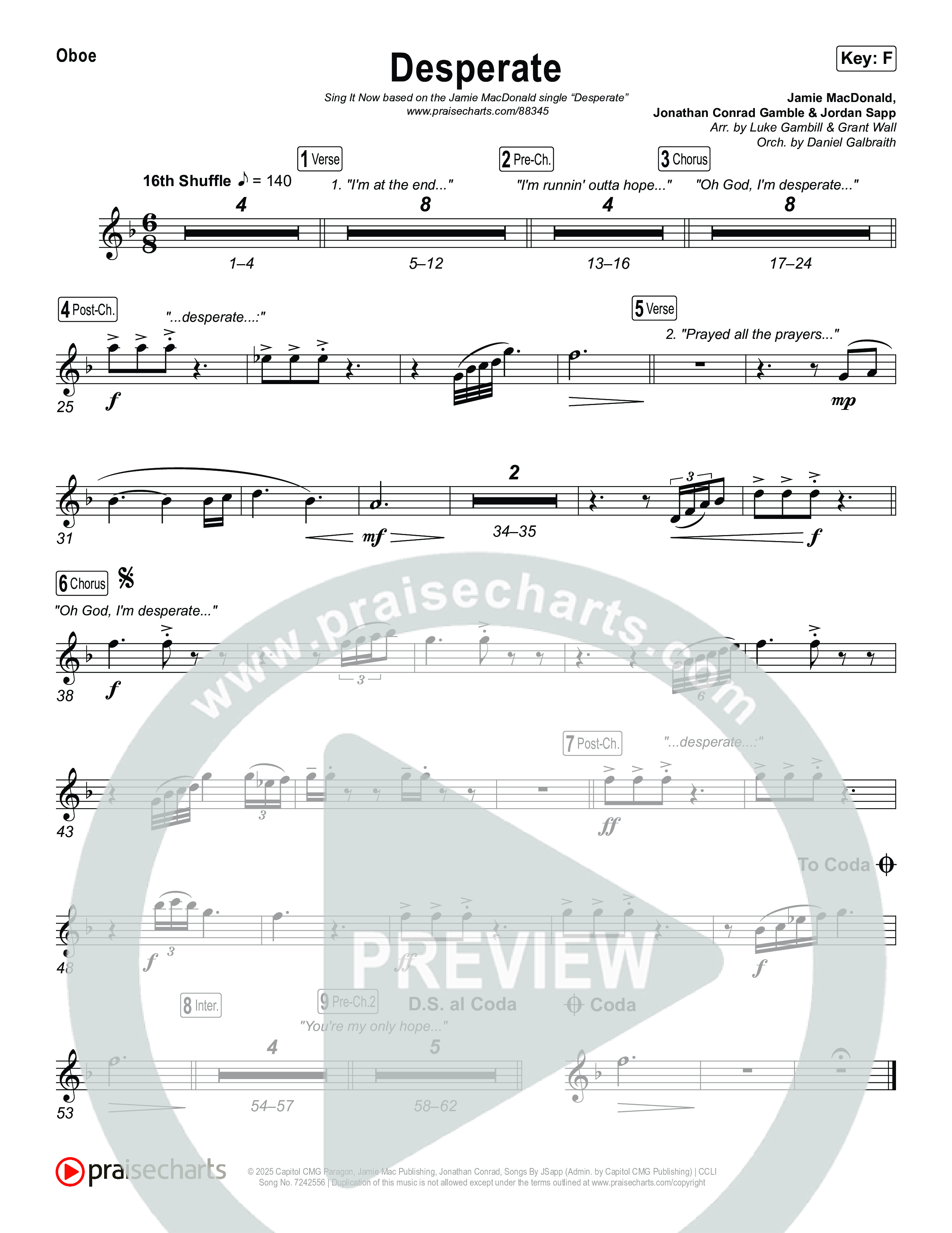 Desperate (Sing It Now) Wind Pack (Jamie MacDonald / Arr. Luke Gambill)