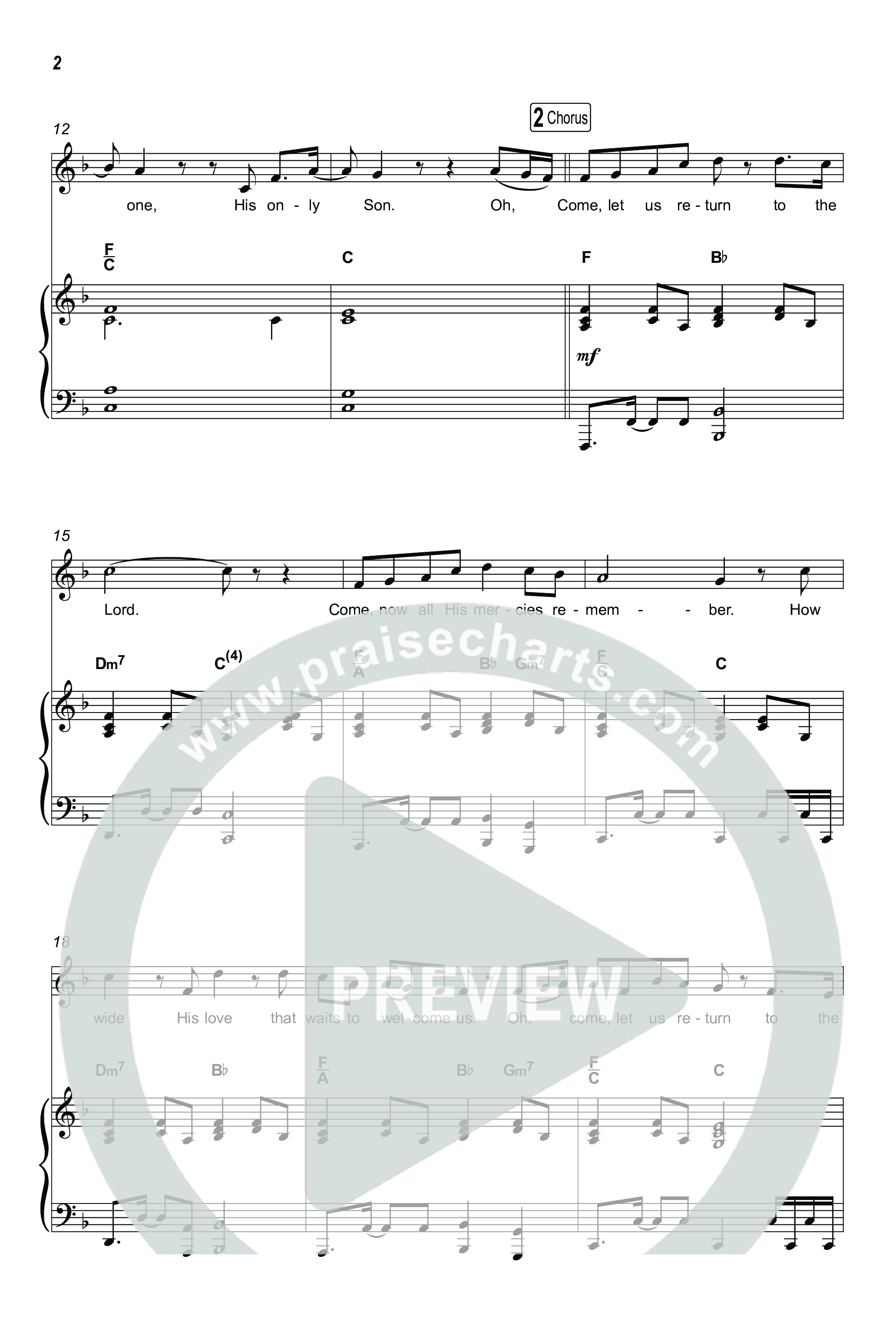 Come Let Us Return To The Lord (Choral Anthem SATB) Octavo (SATB & Pno) (Matt Papa / Matt Boswell / Cochren & Co / Arr. Luke Gambill)